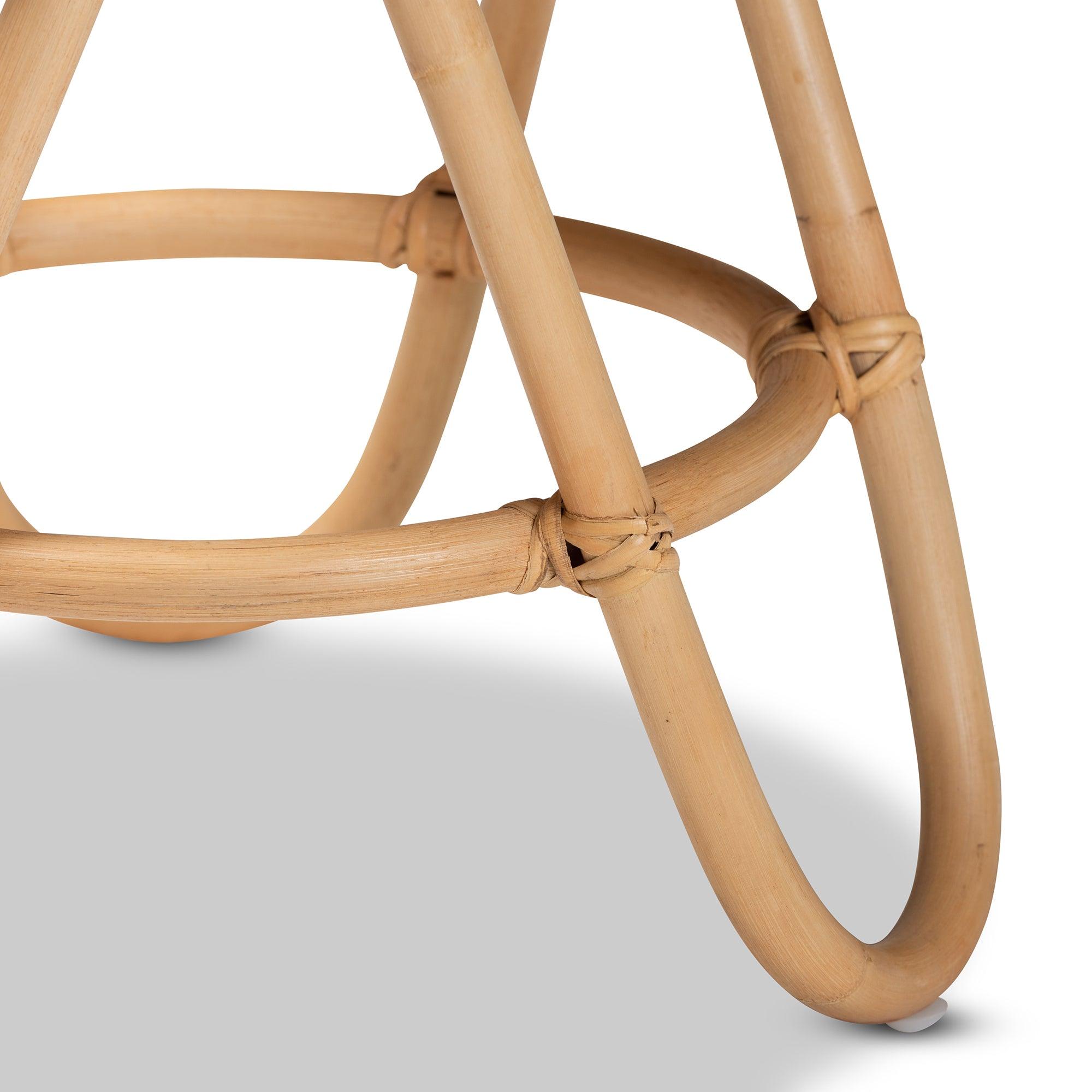 Bali & Pari Rinjani Modern Bohemian Rattan End Table