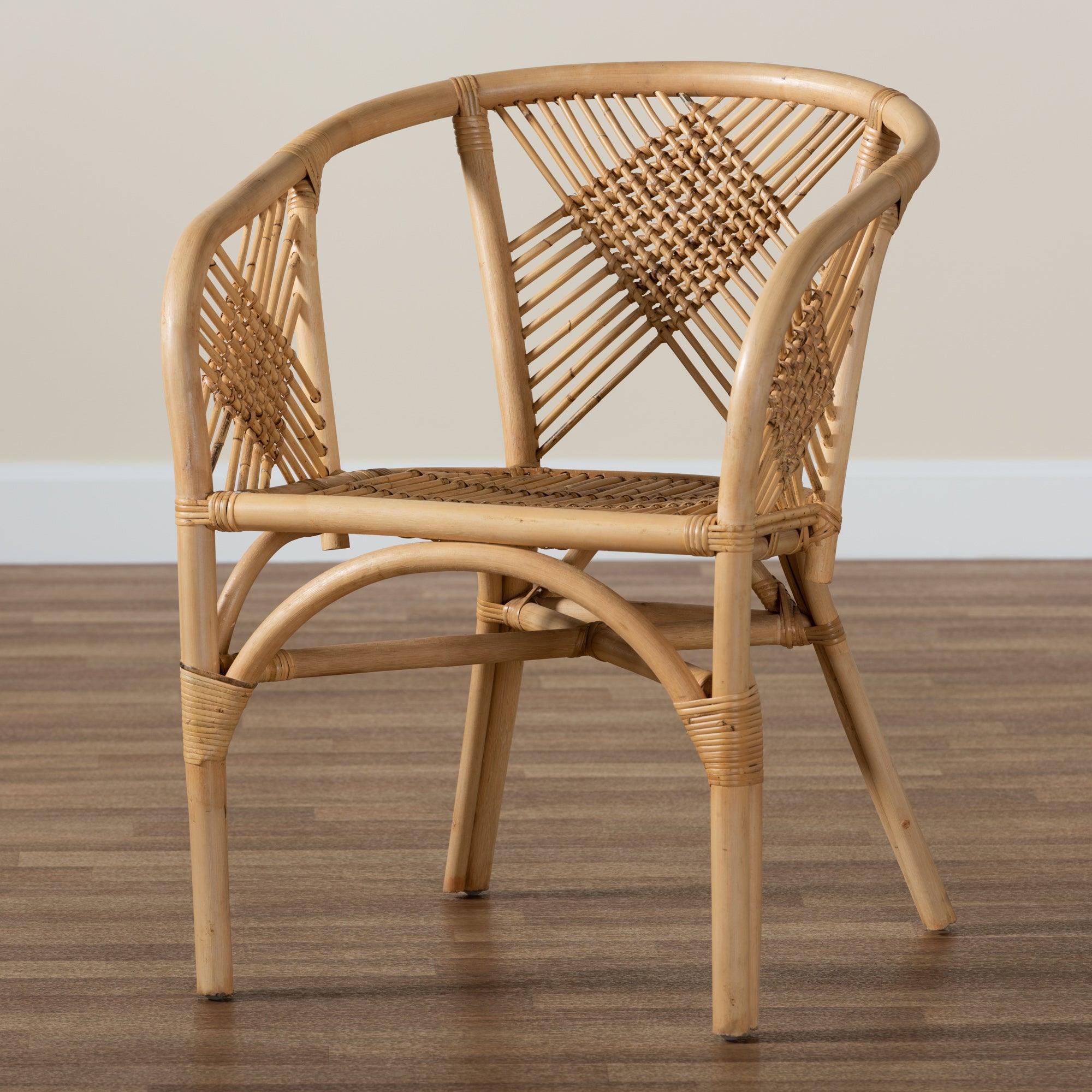 bali & pari Kagama Modern Bohemian Rattan Dining Chair