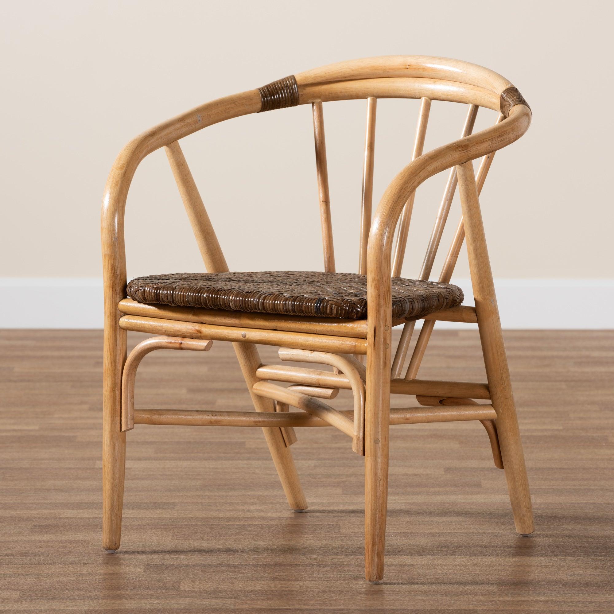 bali & pari Kyoto Modern Bohemian Rattan Dining Chair