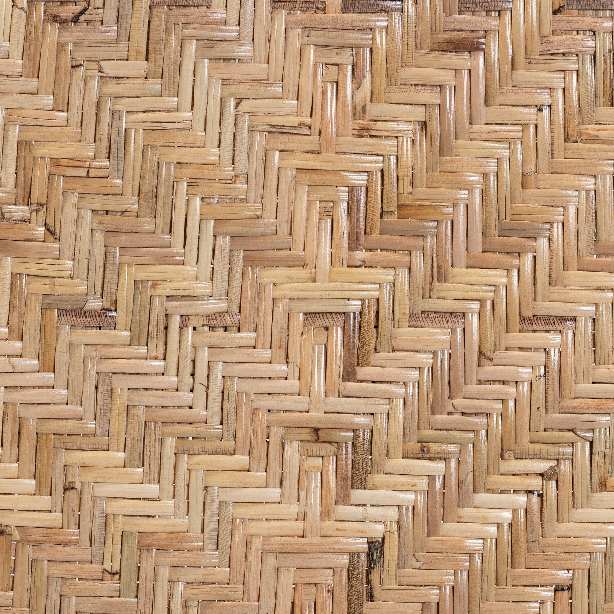 bali & pari Parthenia Mid-Century Modern Two-Tone and Finished Mahogany Wood and Rattan Dining Chair