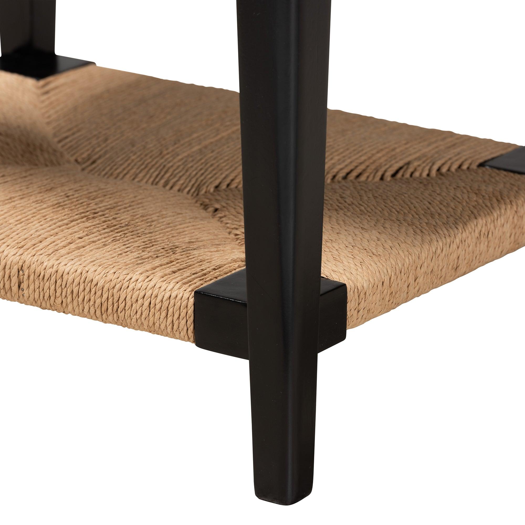 Bali & Pari Freya Modern Bohemian Finished Bayur Wood End Table