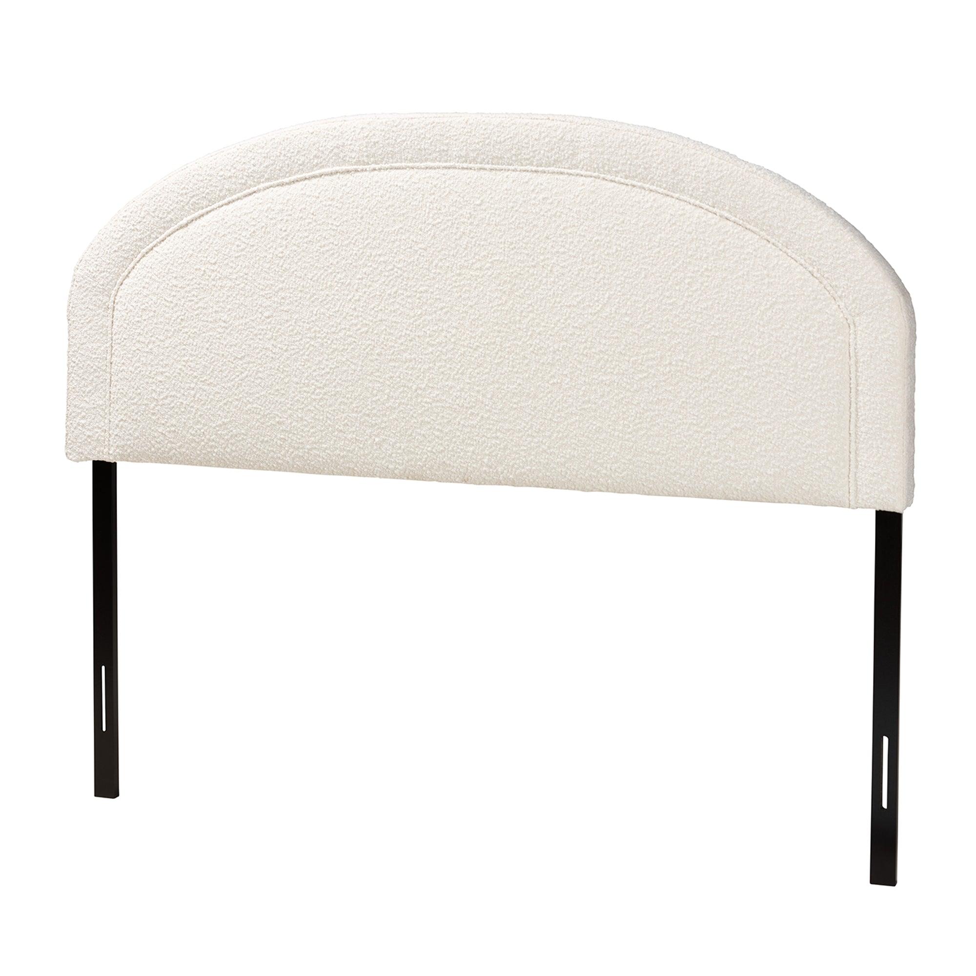 Fiana Modern Cream Boucle Fabric Headboard