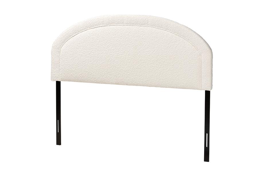 Fiana Modern Cream Boucle Fabric Headboard