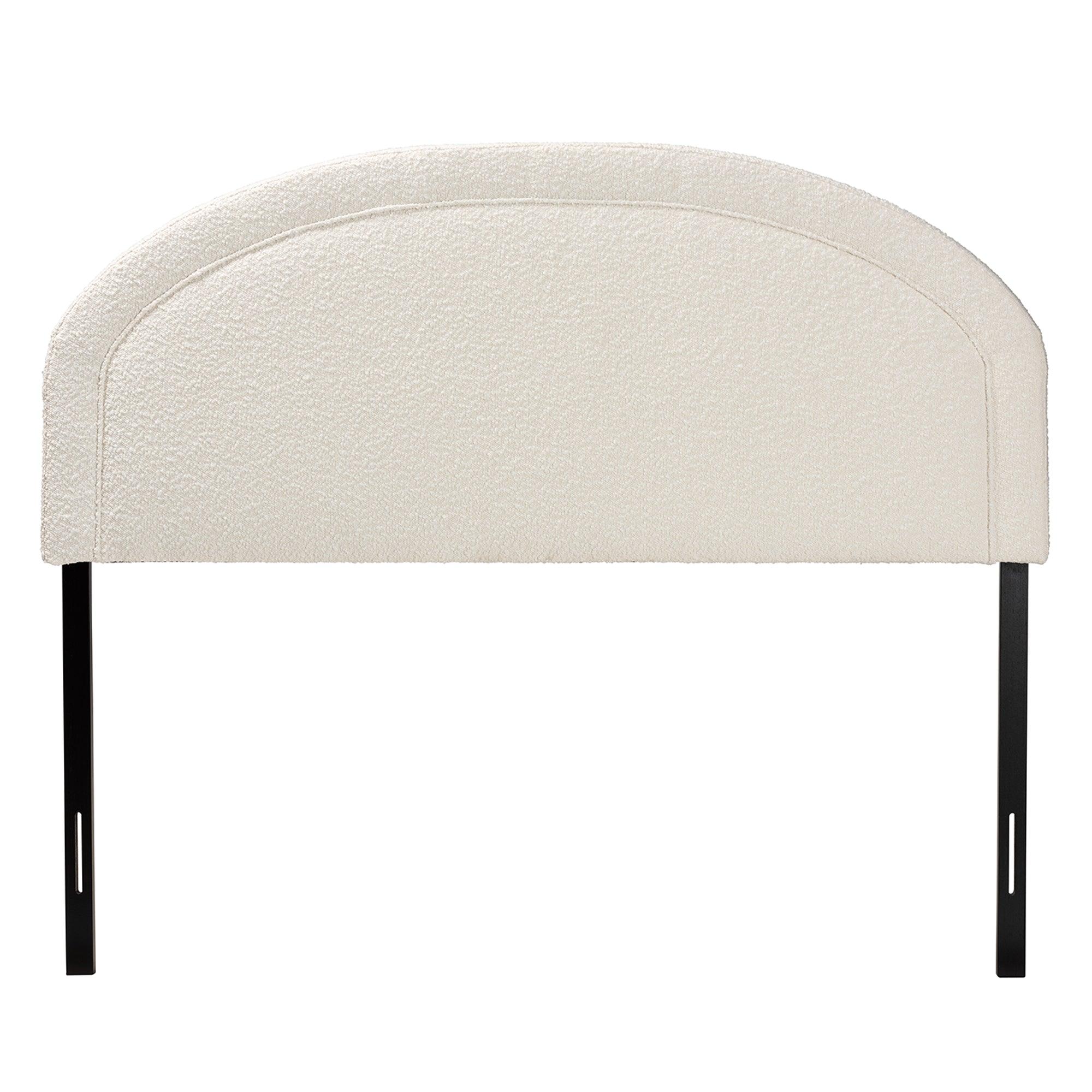 Fiana Modern Cream Boucle Fabric Headboard