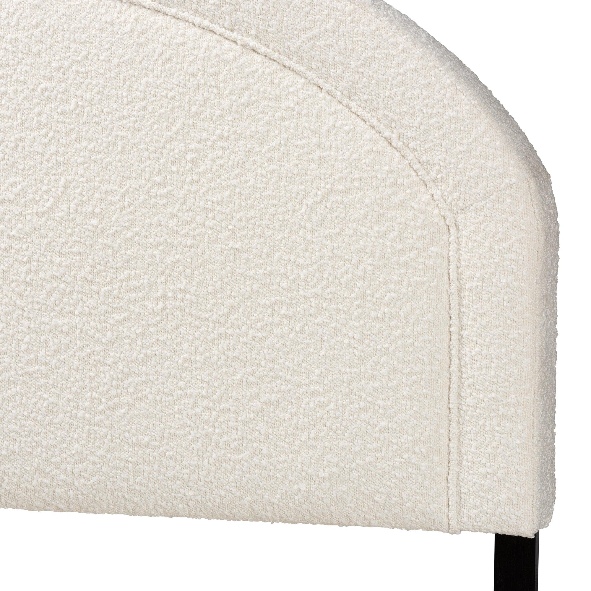 Fiana Modern Cream Boucle Fabric Headboard