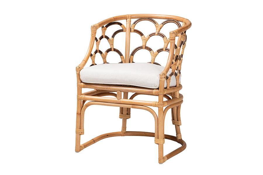 Bali & Pari Aster Modern Bohemian Rattan Armchair