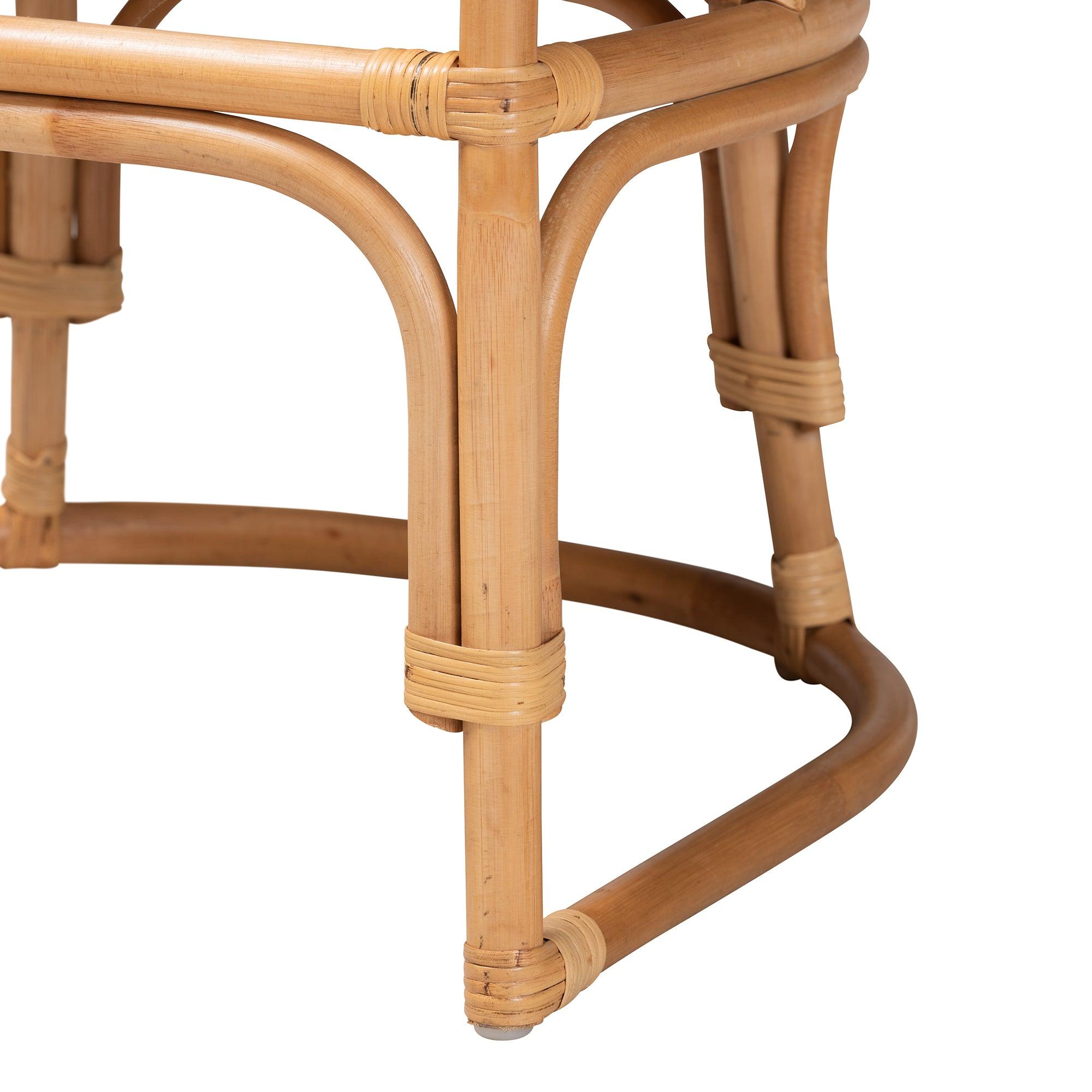 Bali & Pari Aster Modern Bohemian Rattan Armchair