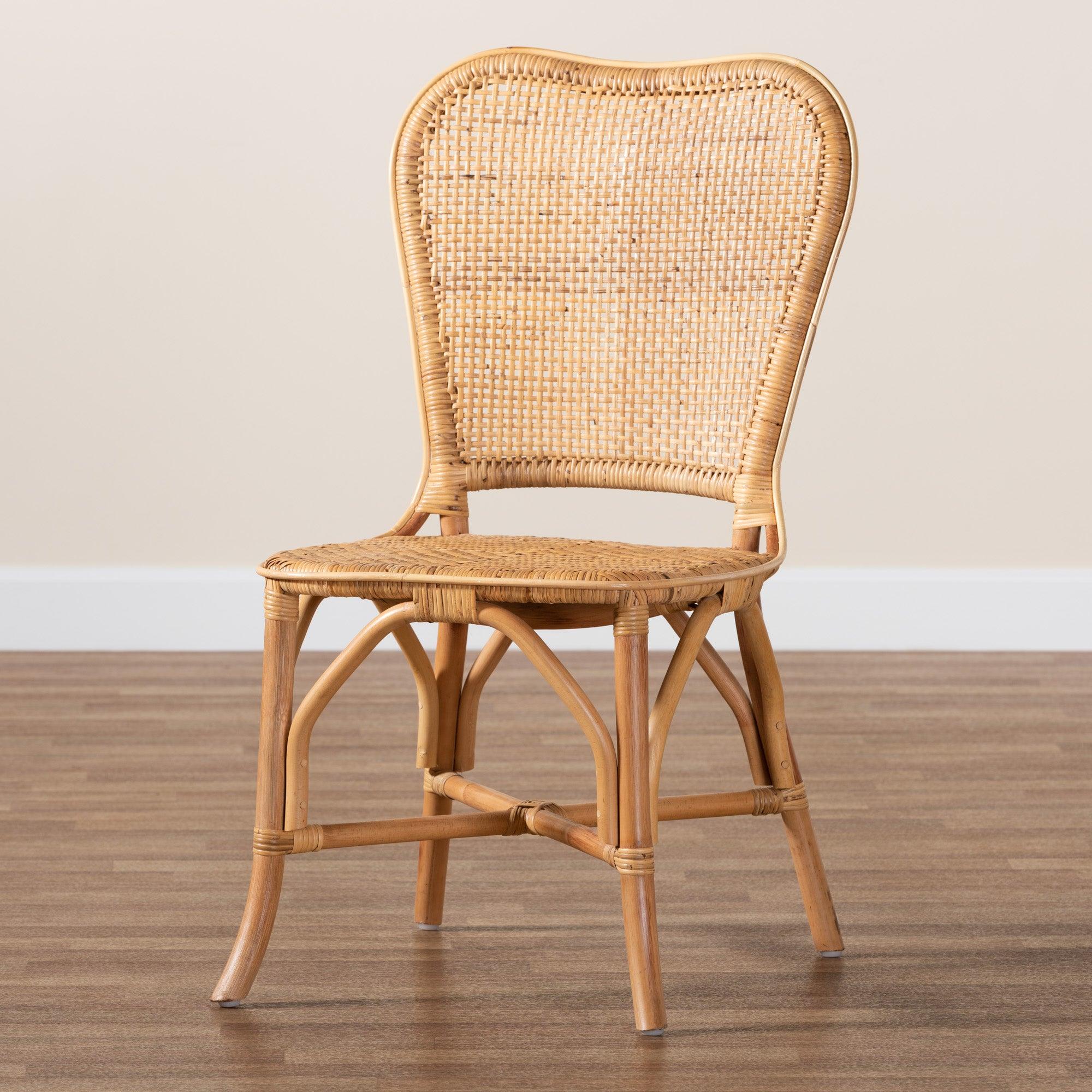 bali & pari Irene Modern Bohemian Rattan Dining Chair