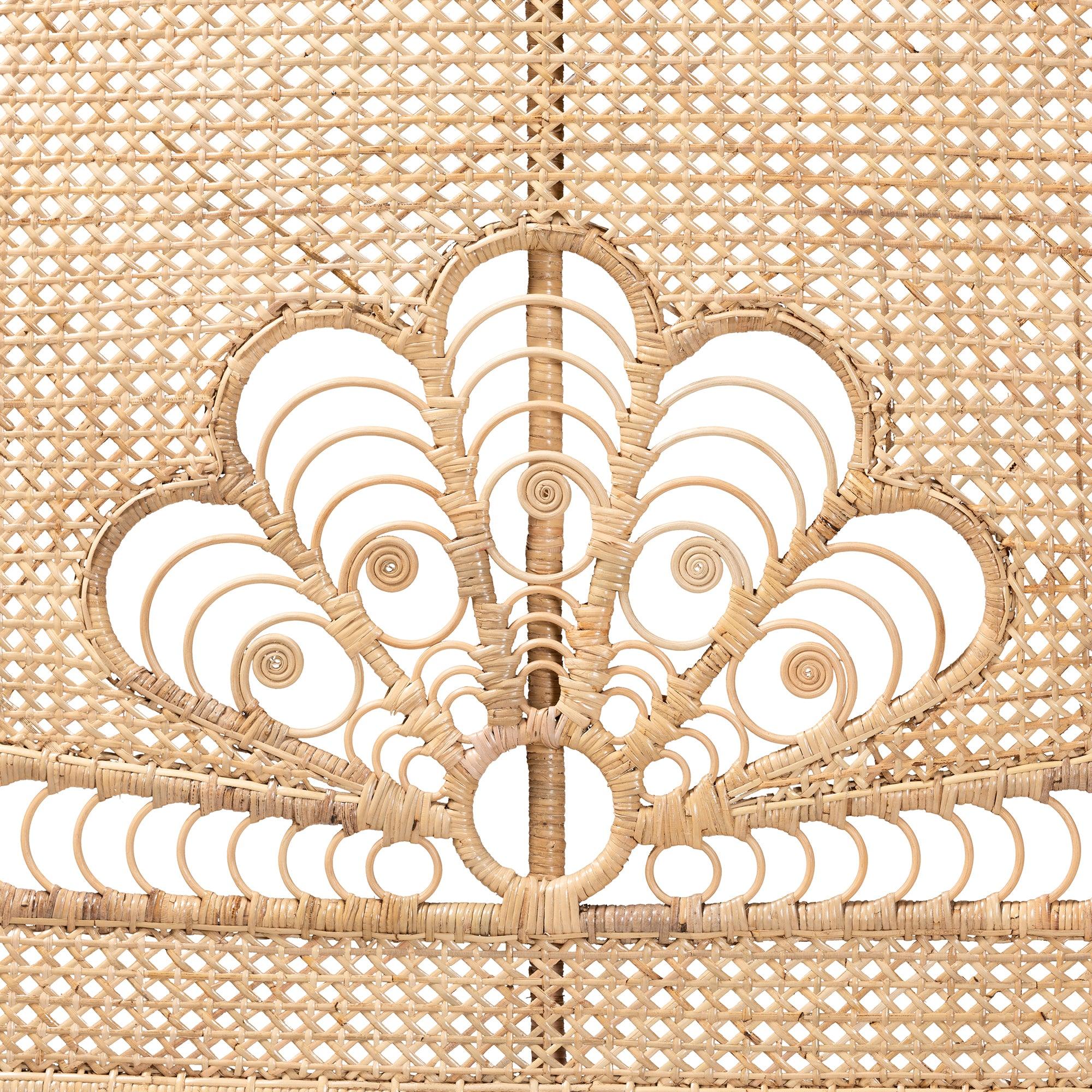 Bali & Pari Marlette Modern Bohemian Rattan Standalone Headboard