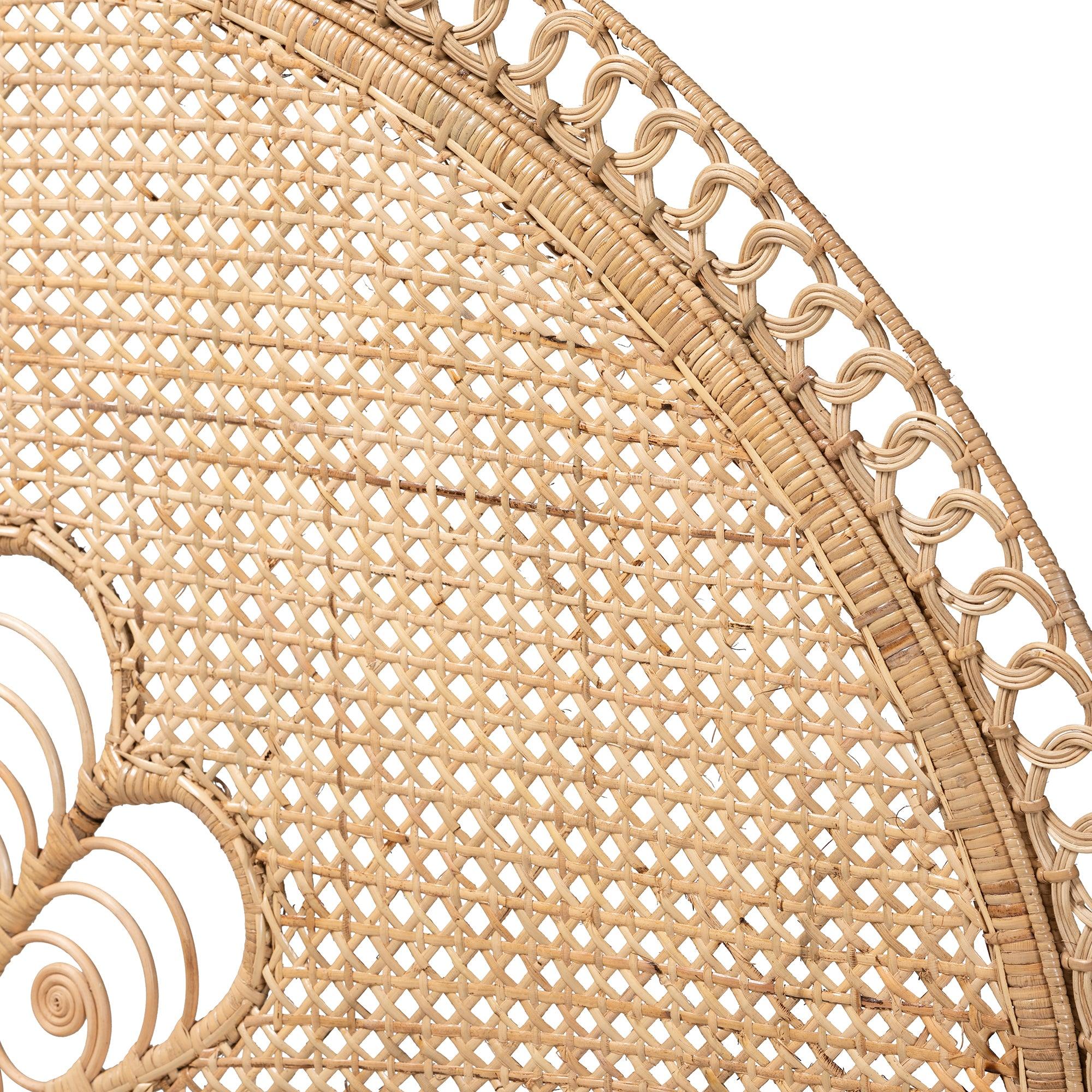 Bali & Pari Marlette Modern Bohemian Rattan Standalone Headboard