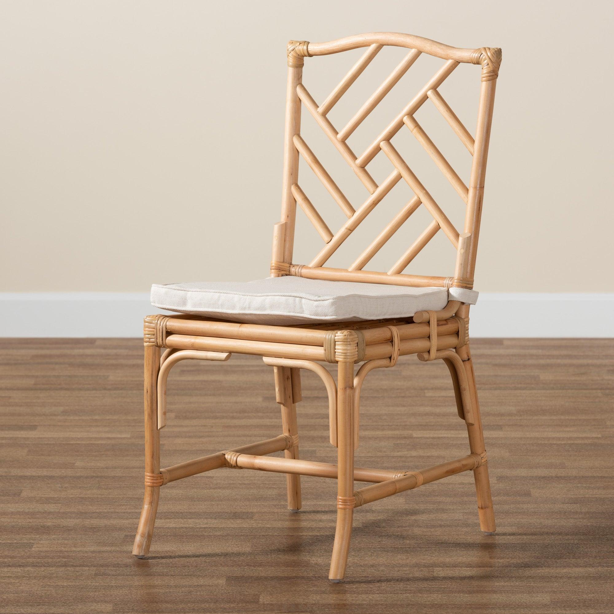 bali & pari Rio Modern Bohemian Rattan Dining Chair