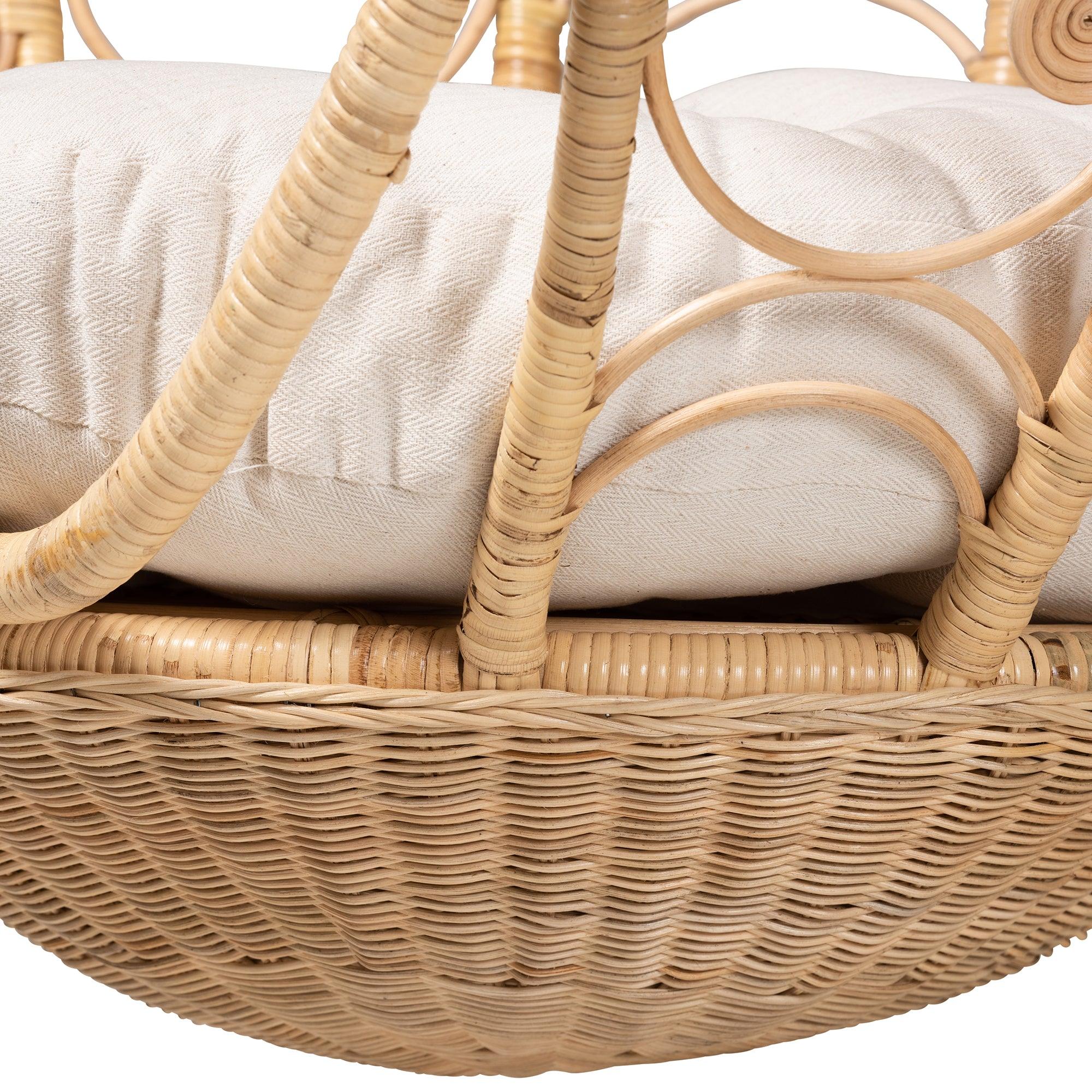Bali & Pari Umika Modern Bohemian Rattan Hanging Chair