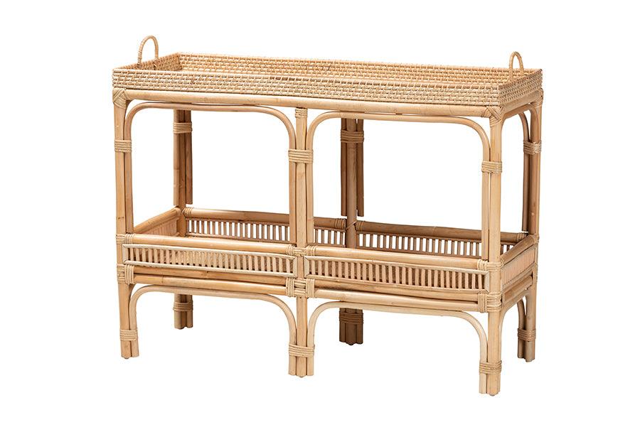 Bali & Pari Lombok Modern Bohemian Rattan Console Table