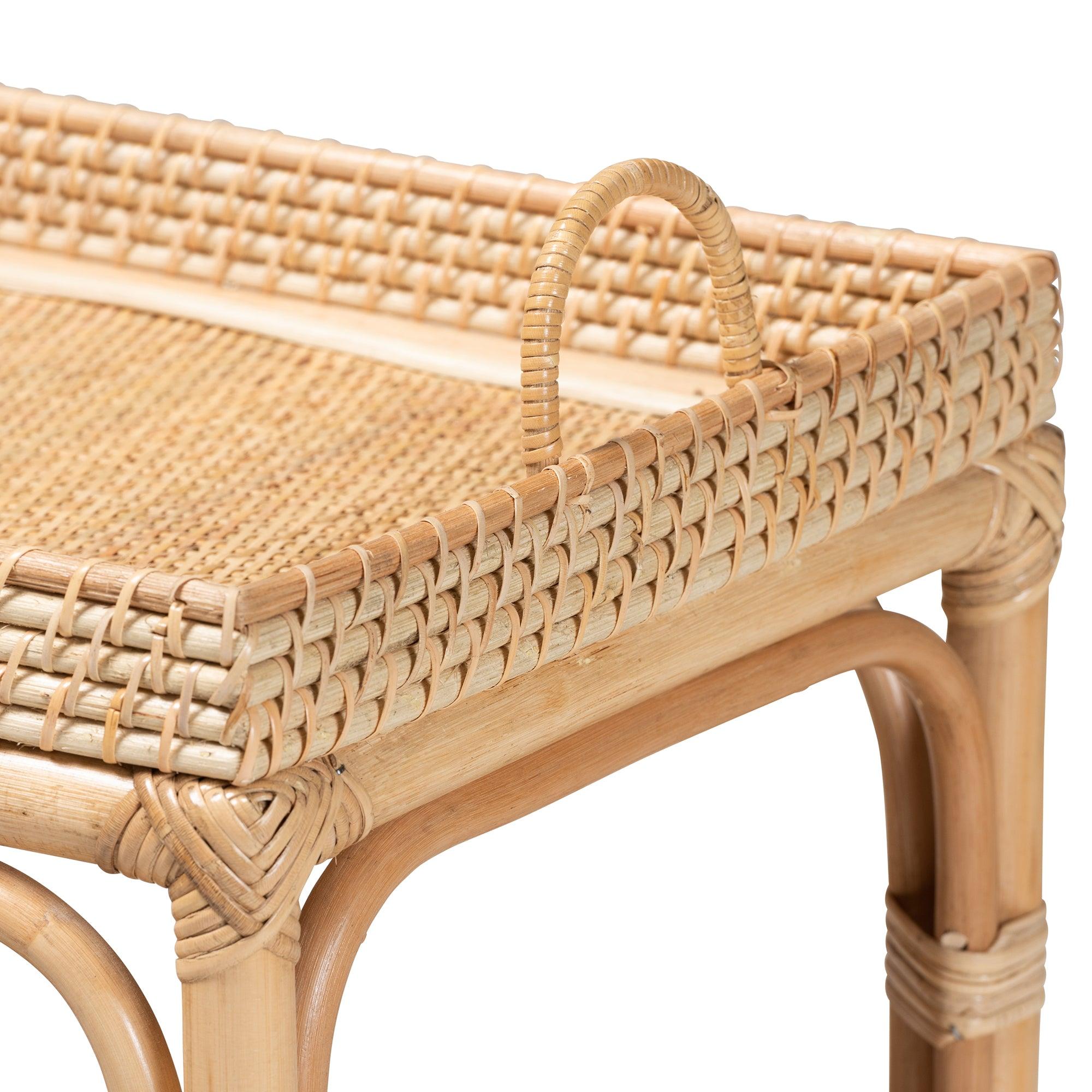 Bali & Pari Lombok Modern Bohemian Rattan Console Table