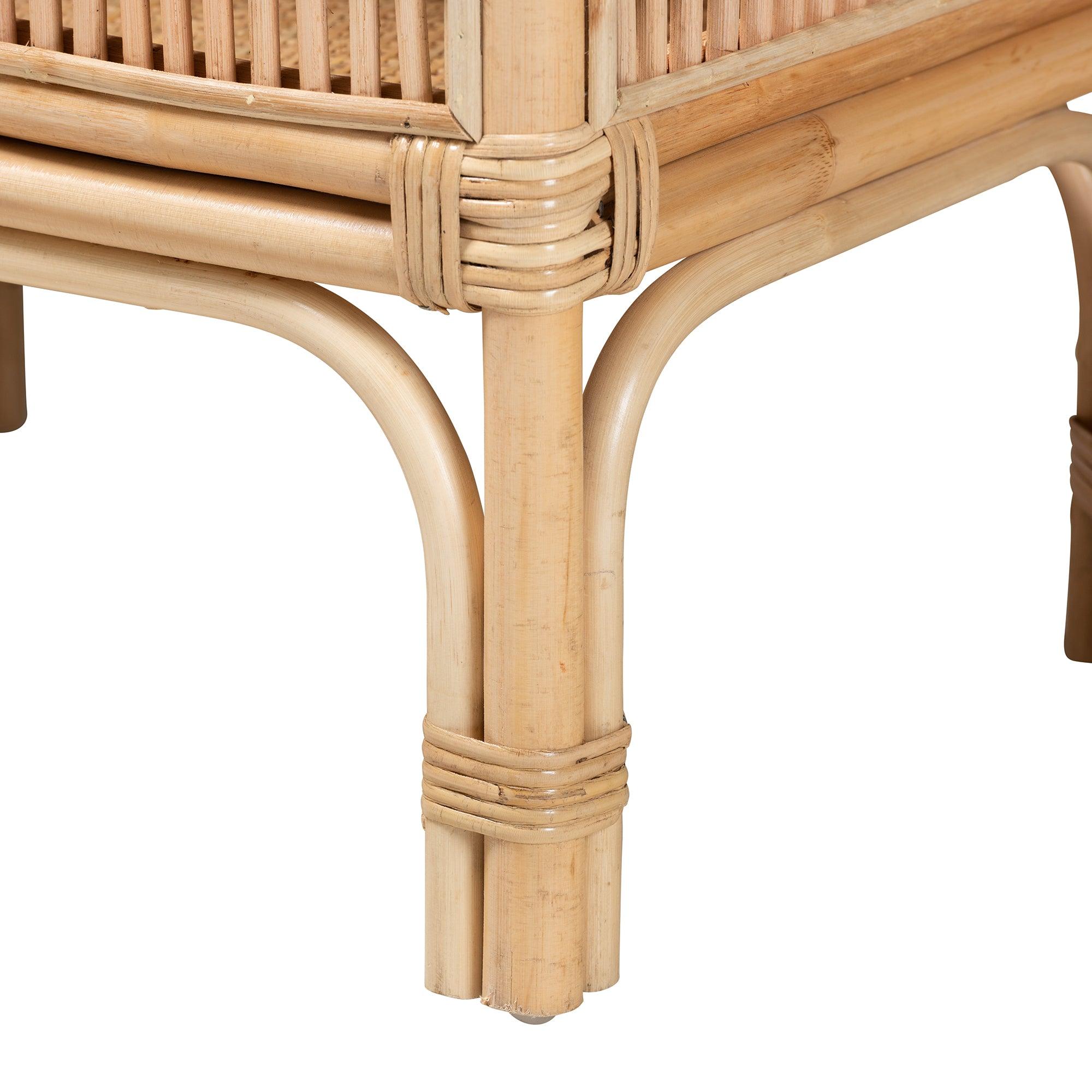 Bali & Pari Lombok Modern Bohemian Rattan Console Table