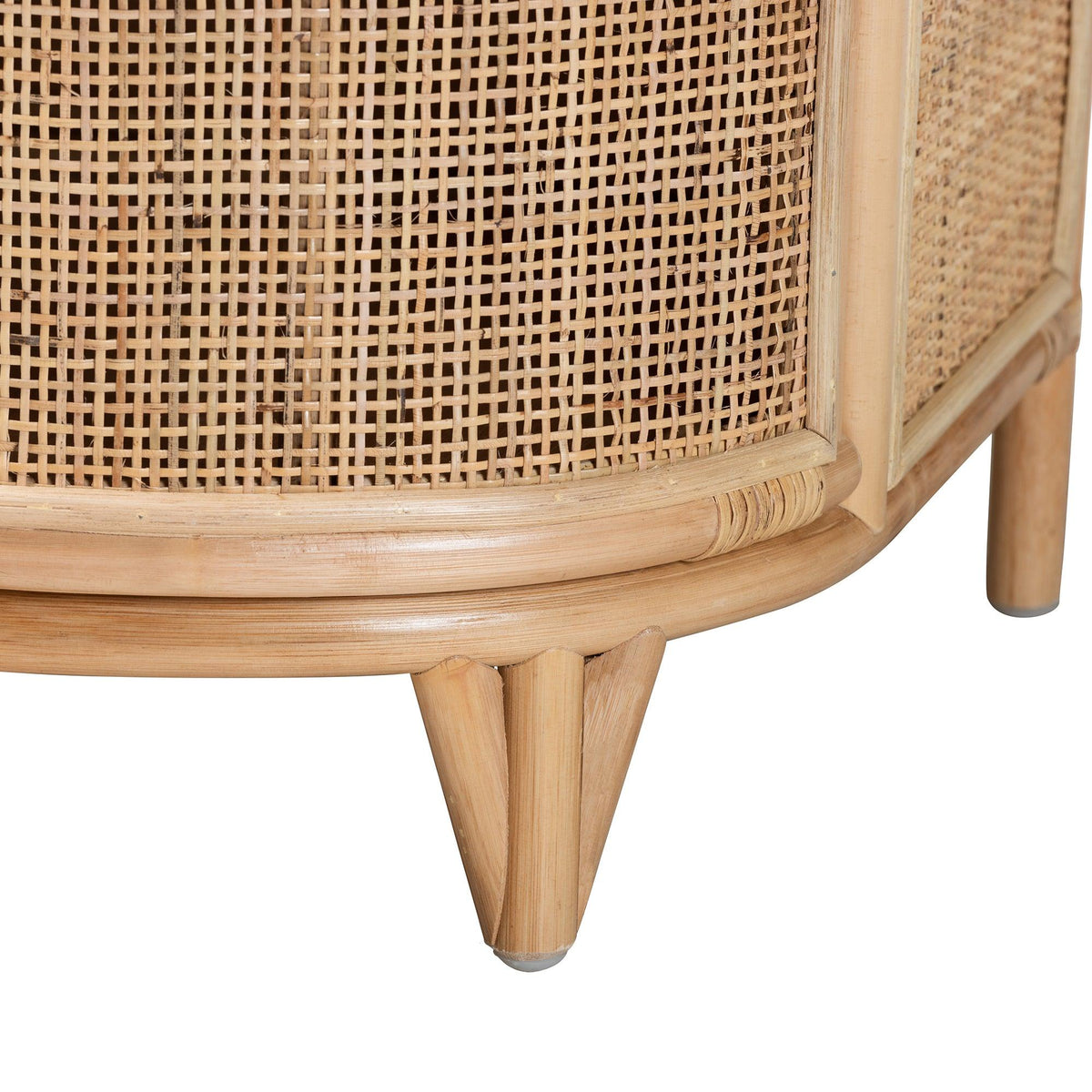 Bali & Pari Oleta Modern Bohemian Rattan 2-Drawer Nightstand