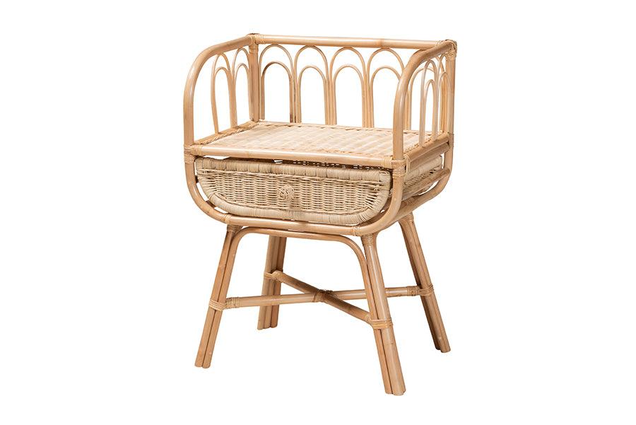 Bali & Pari Panchali Modern Bohemian Rattan Nightstand