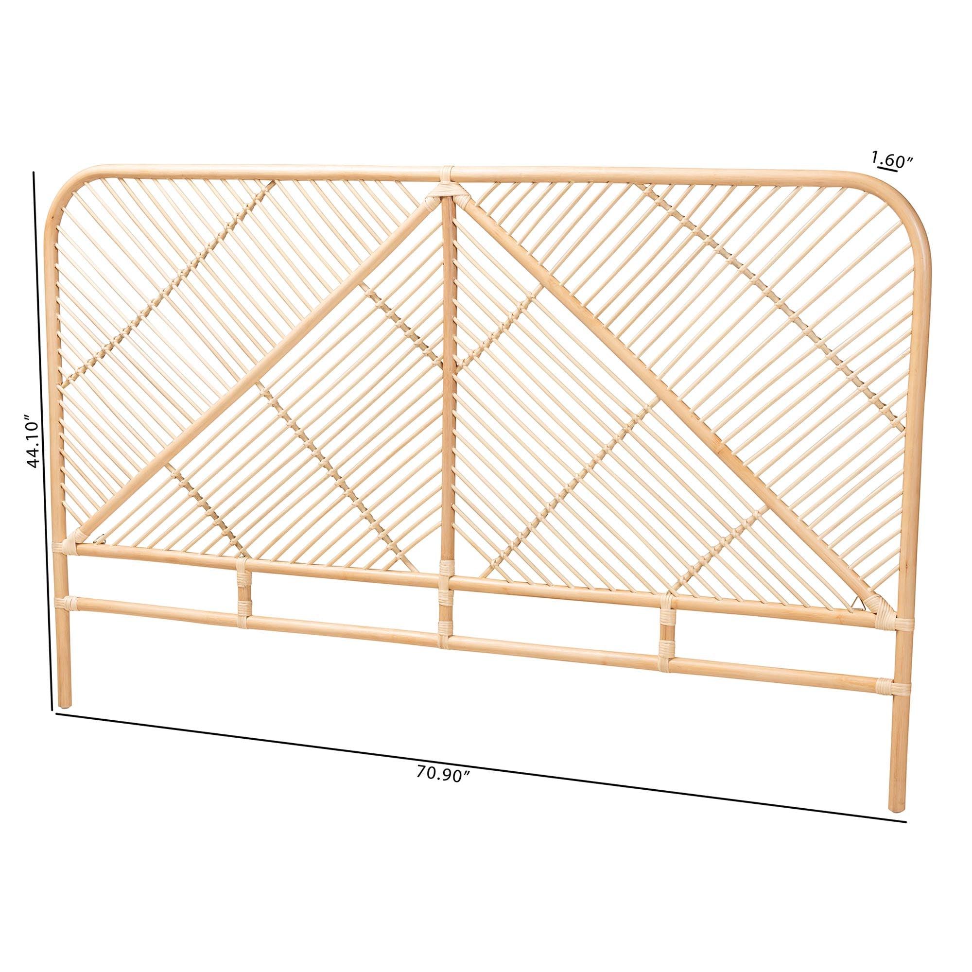 Bali & Pari Walid Modern Bohemian Rattan Standalone Headboard