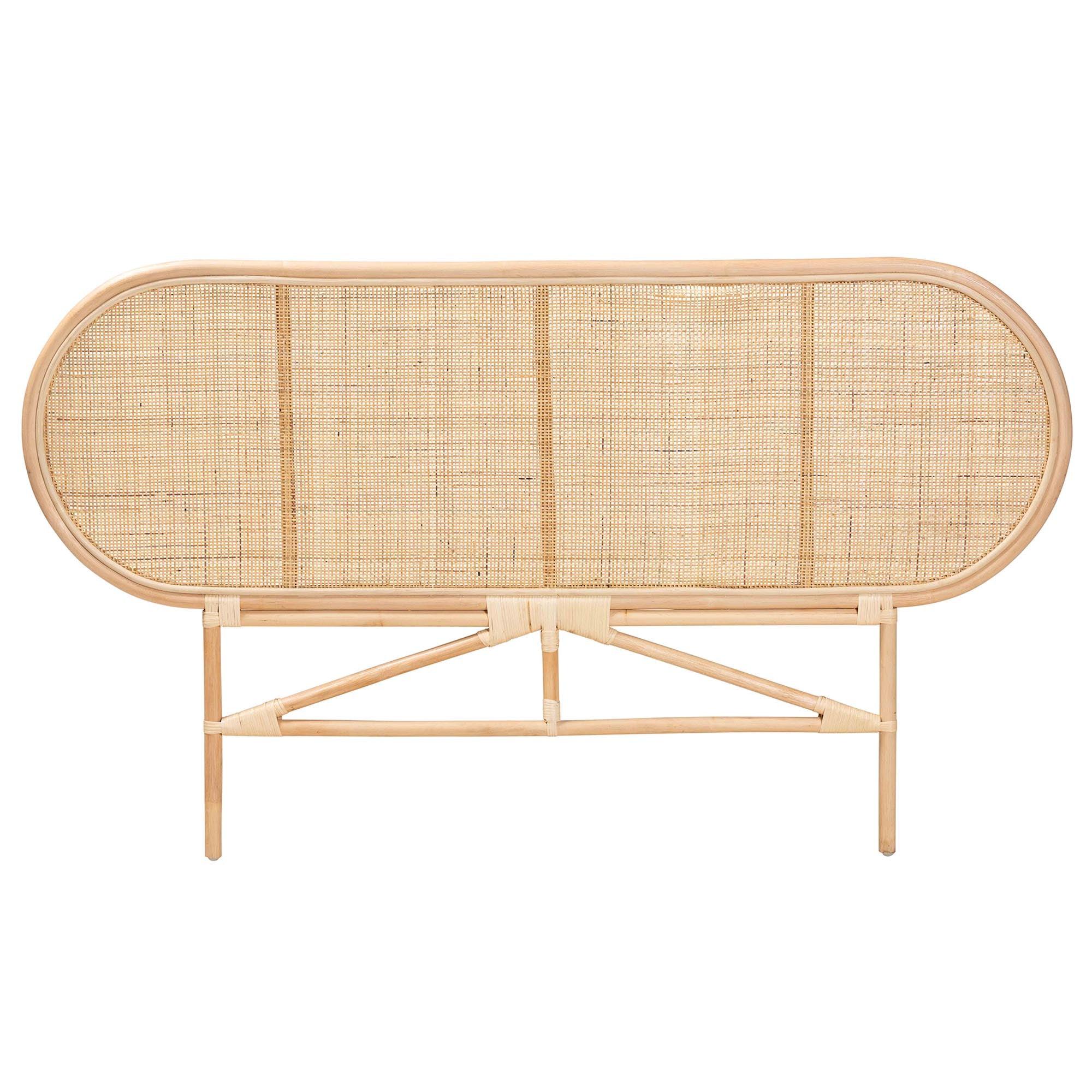 Bali & Pari Reegan Modern Bohemian Rattan Standalone Headboard