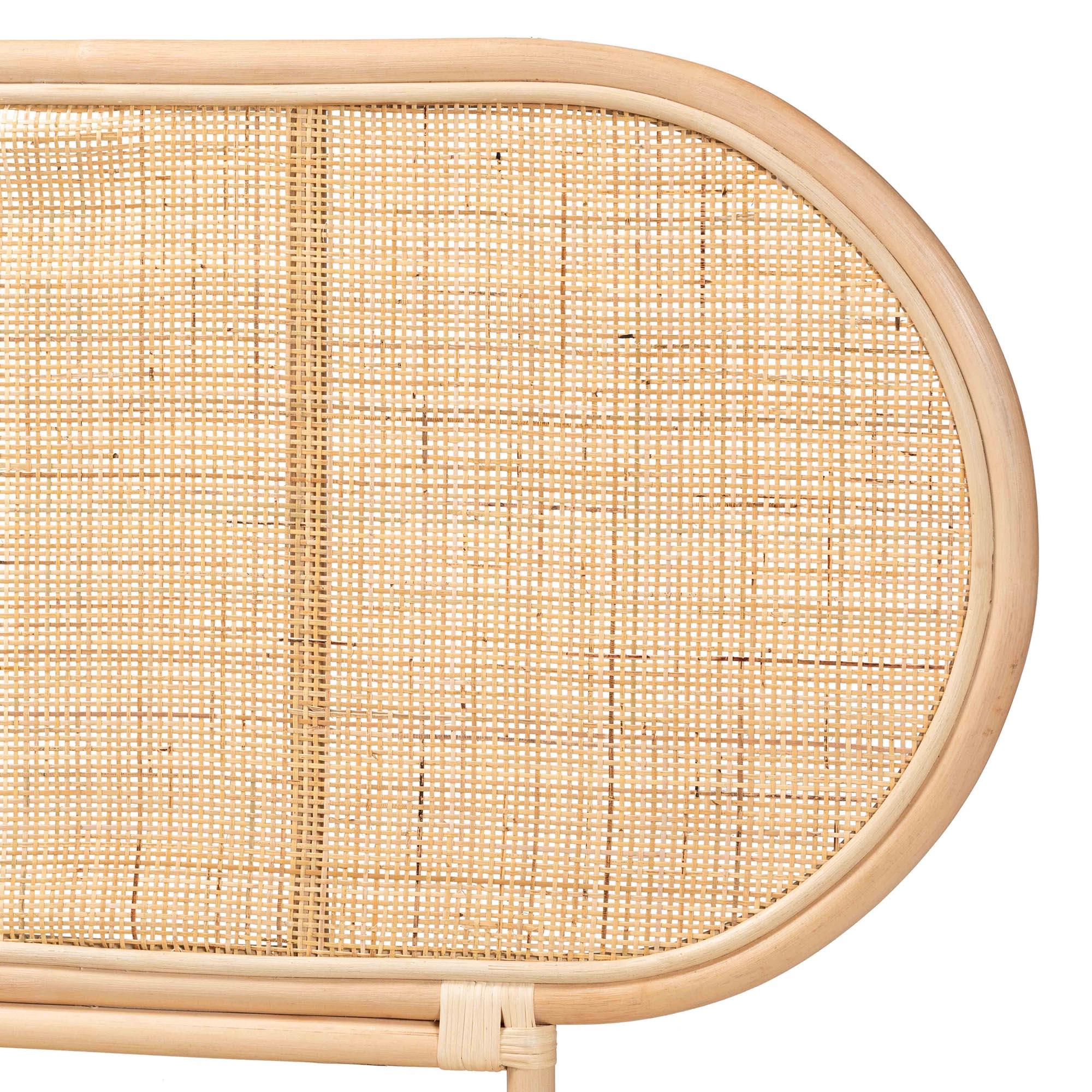 Bali & Pari Reegan Modern Bohemian Rattan Standalone Headboard