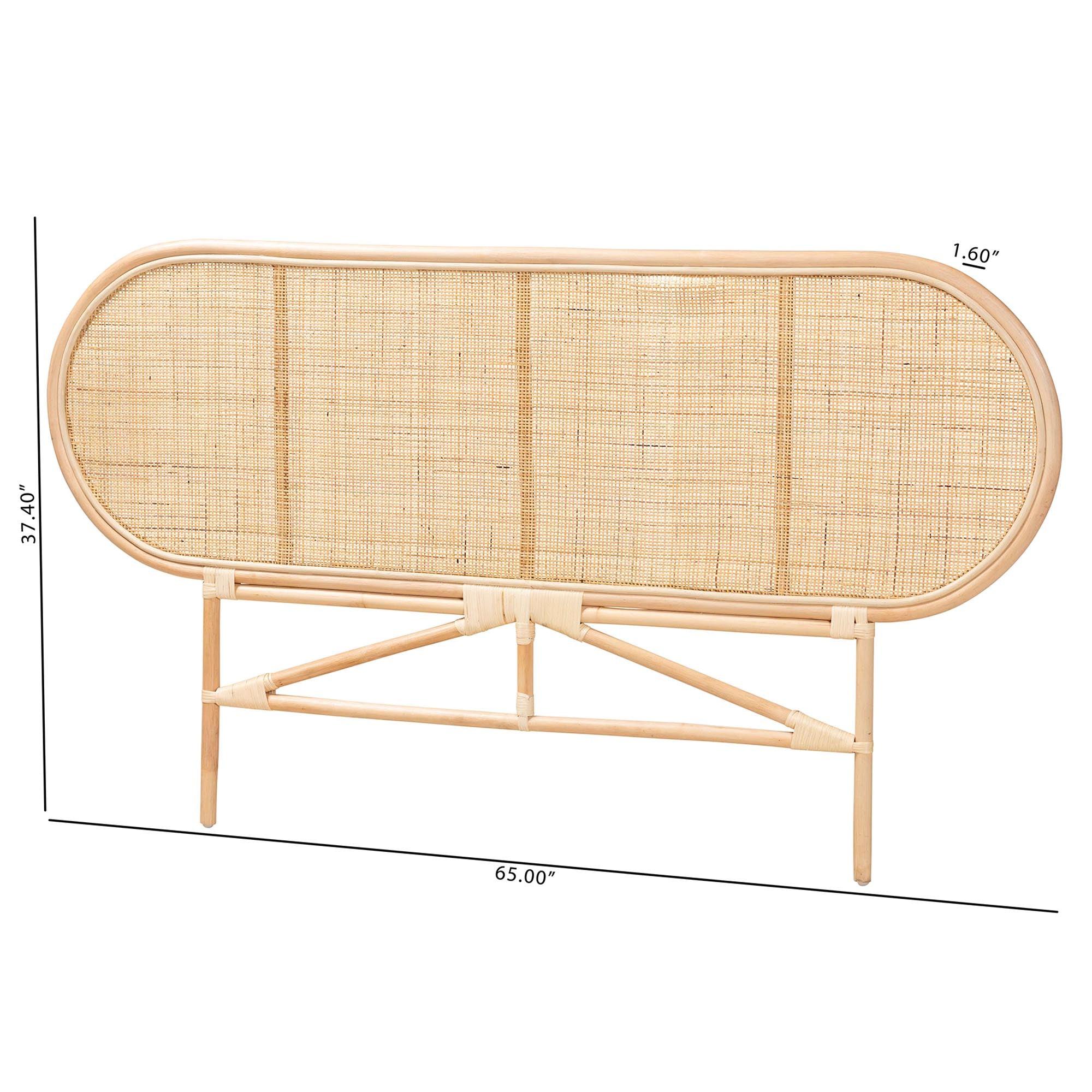 Bali & Pari Reegan Modern Bohemian Rattan Standalone Headboard