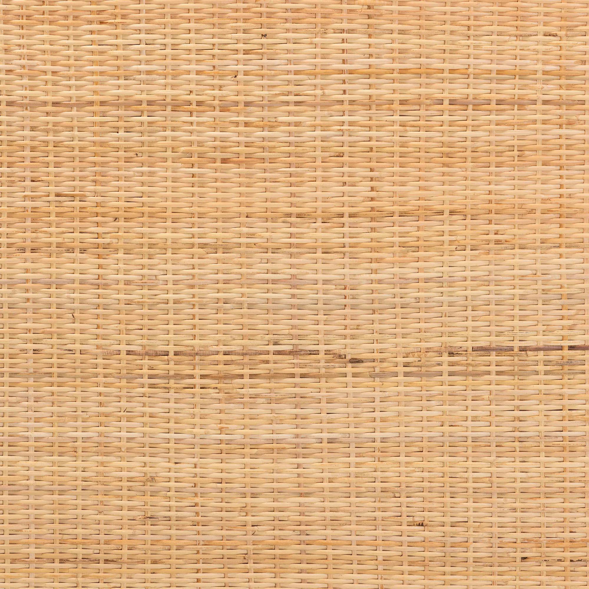 Bali & Pari Adelyn Modern Bohemian Rattan and Mahogany Wood Headboard