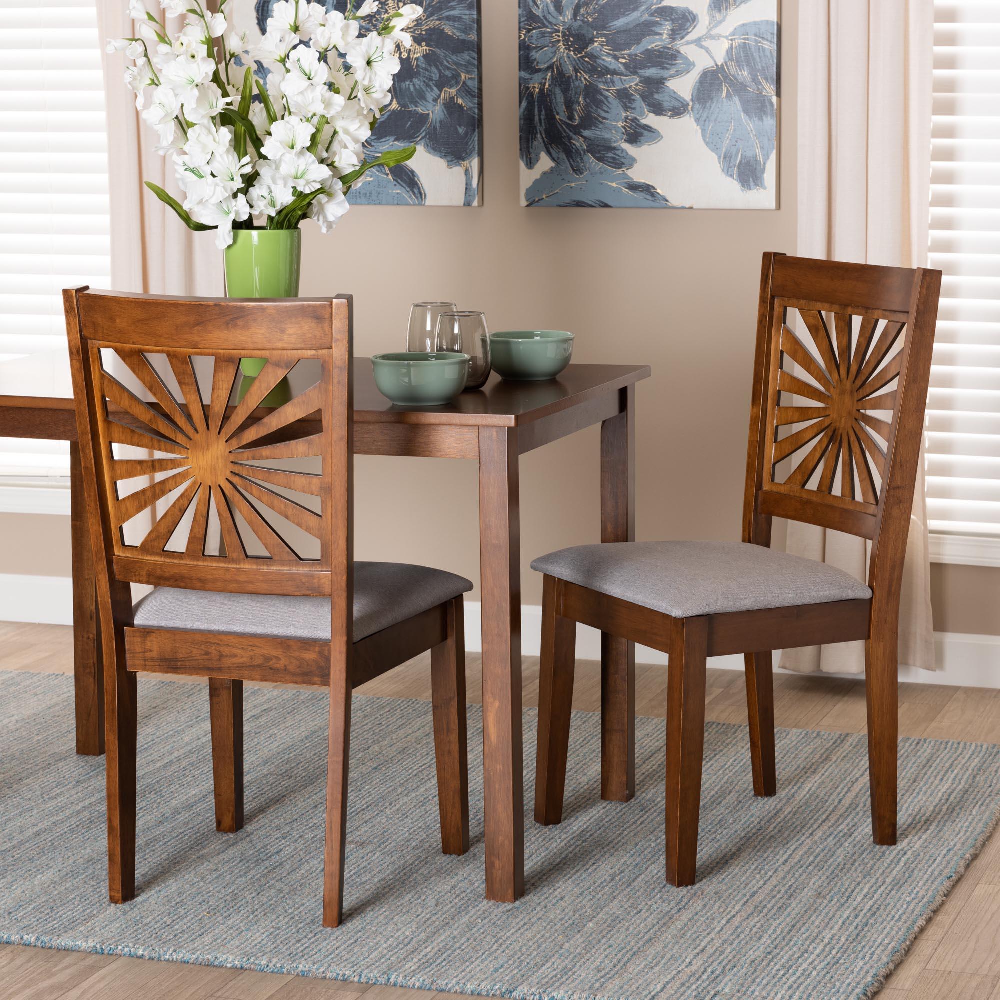 Olympia Modern Fabric and Finished Wood Dining Chair