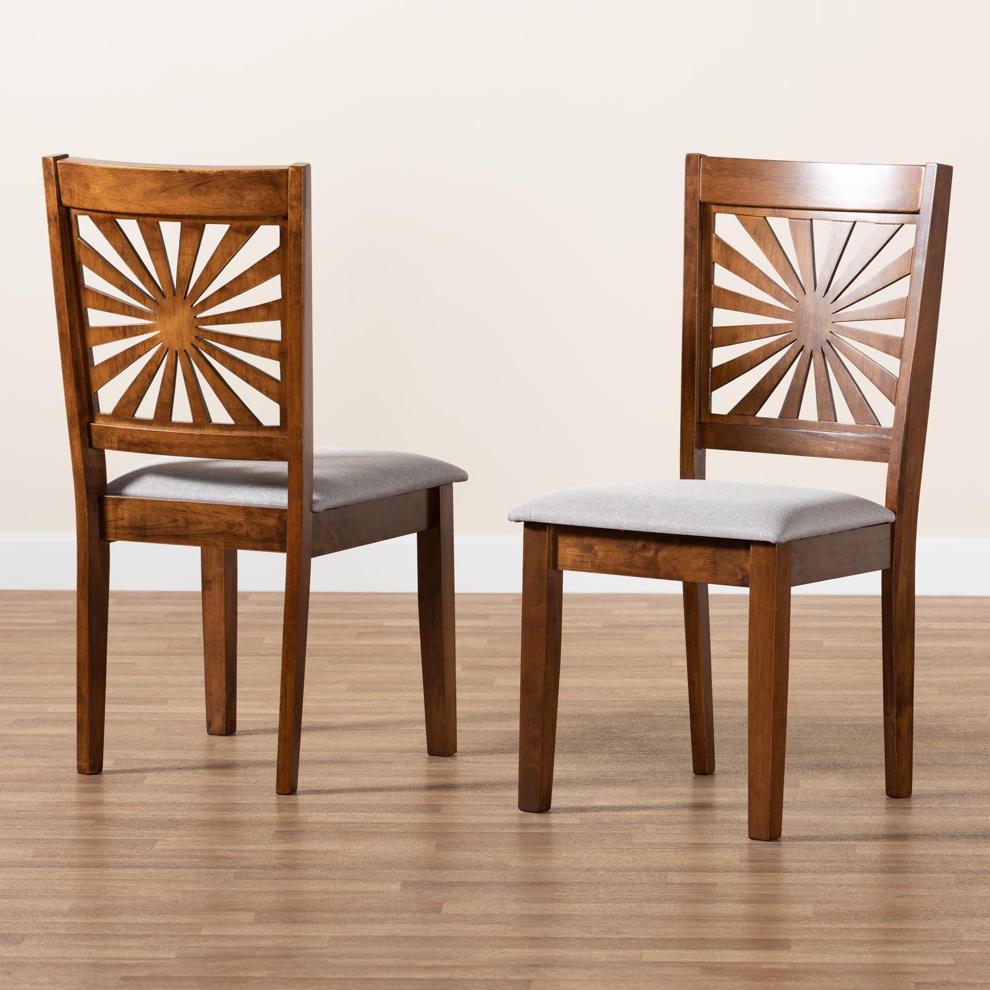 Olympia Modern Fabric and Finished Wood Dining Chair