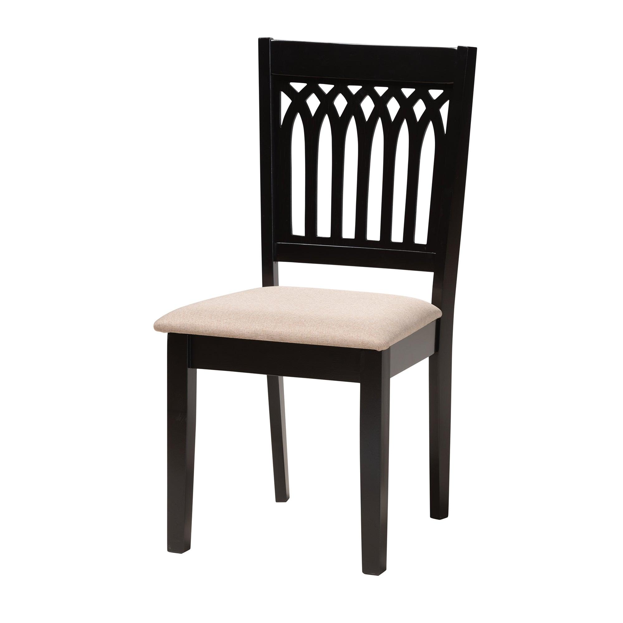 Genesis Modern Fabric and Finished Wood 6-Piece Dining Set