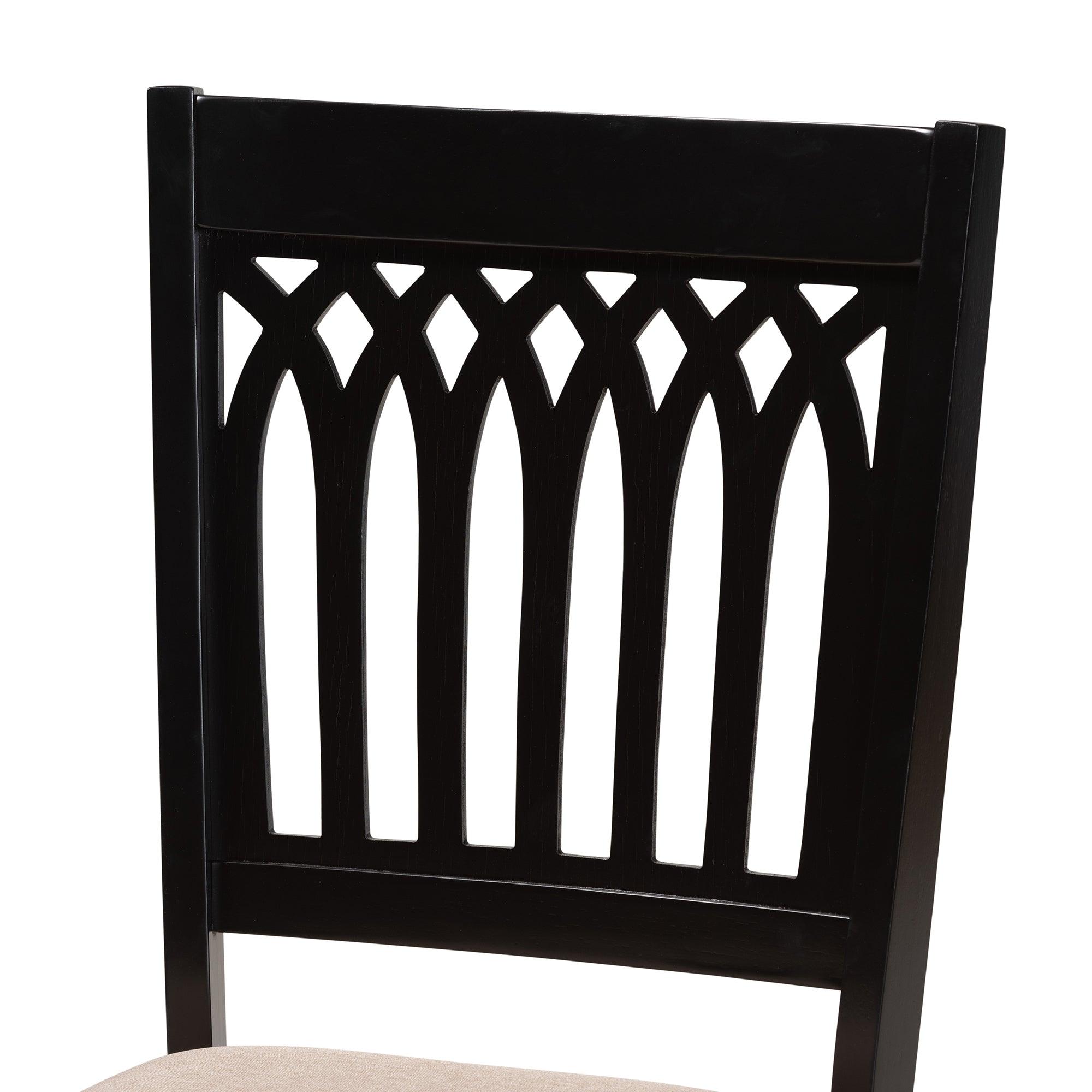 Genesis Modern Fabric and Finished Wood 6-Piece Dining Set
