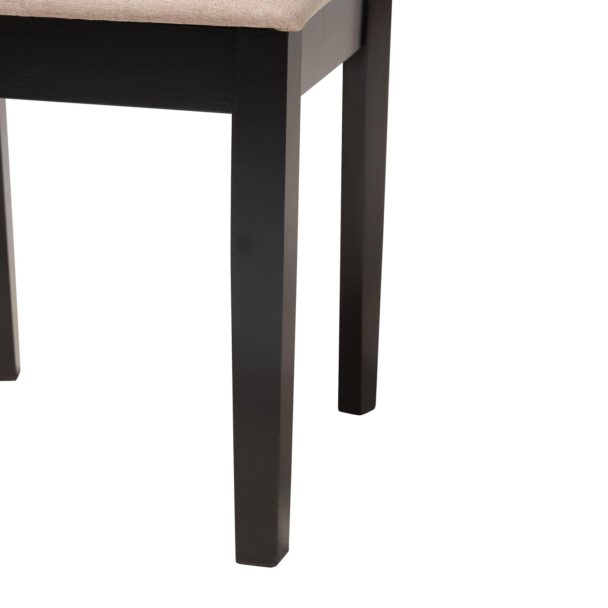 Genesis Modern Fabric and Finished Wood 6-Piece Dining Set
