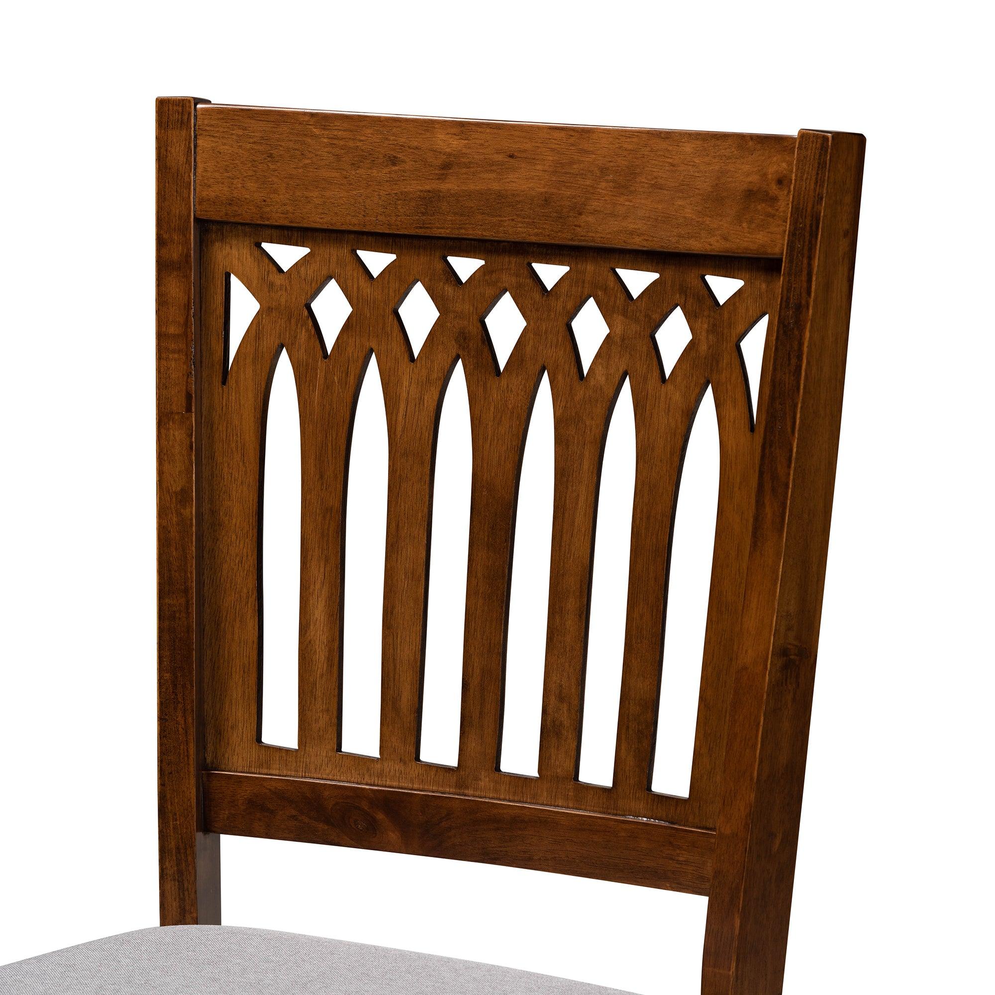 Genesis Modern Fabric and Finished Wood 6-Piece Dining Set