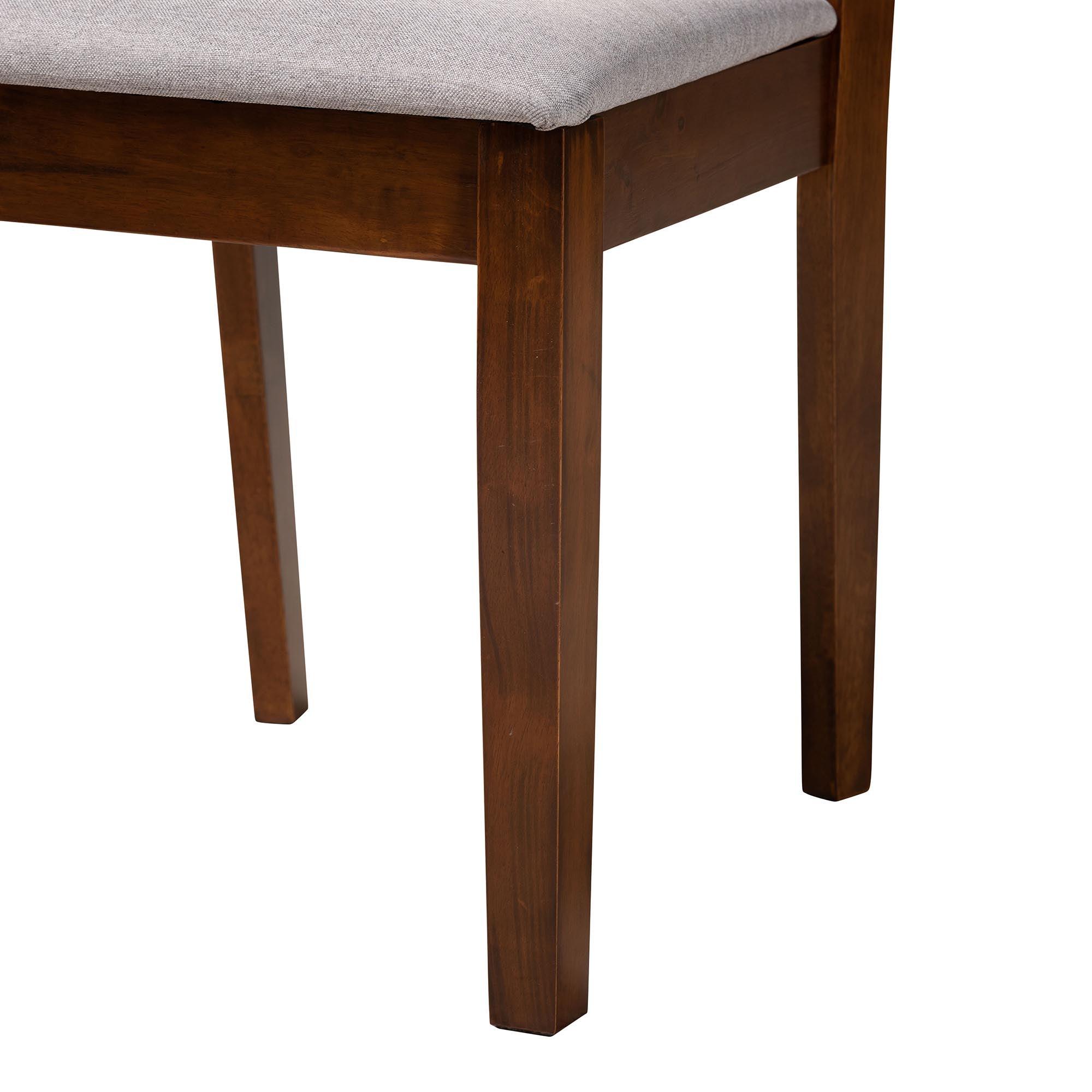 Florencia Modern Fabric and Finished Wood 5-Piece Dining Set