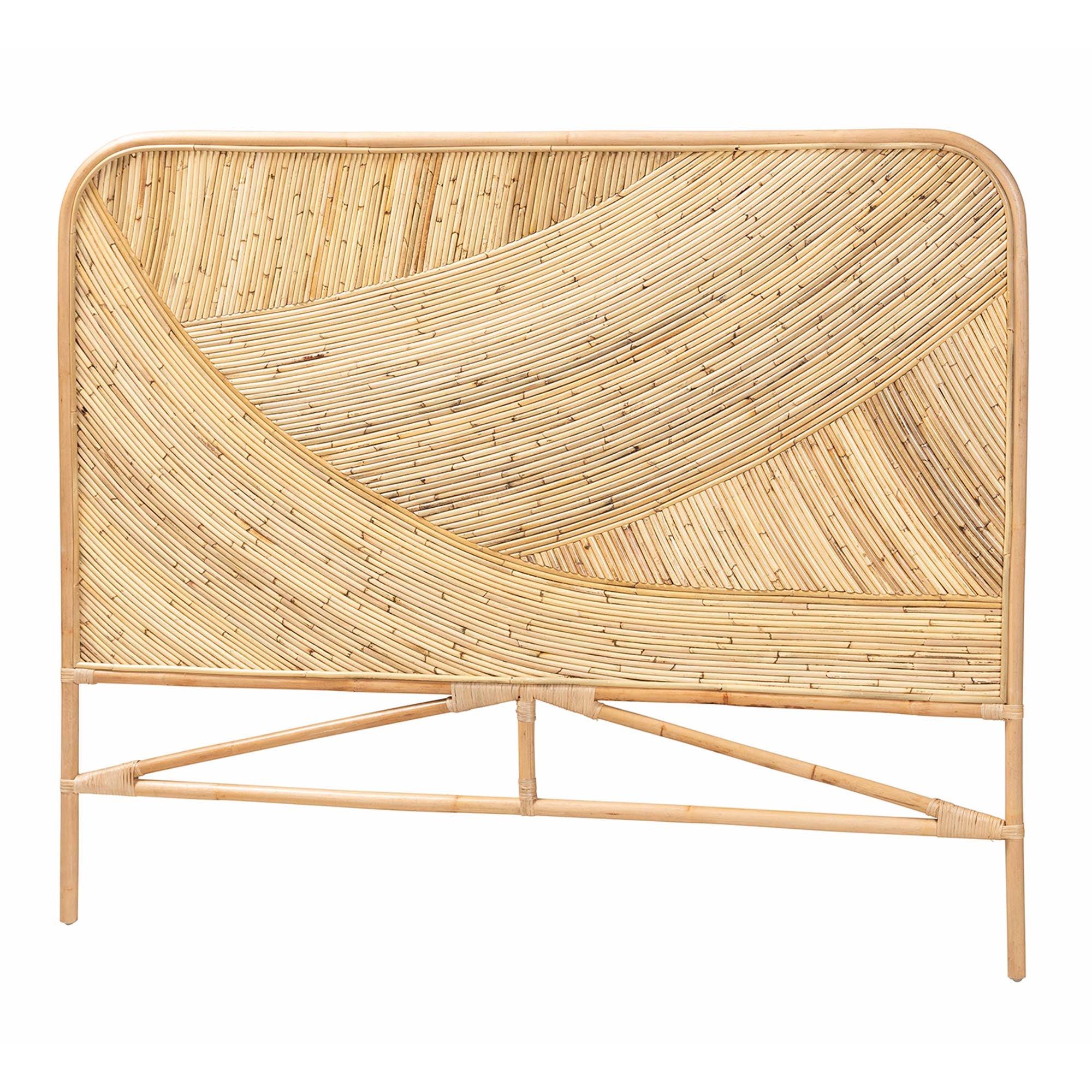 Bali & Pari Delphi Modern Bohemian Rattan Standalone Headboard