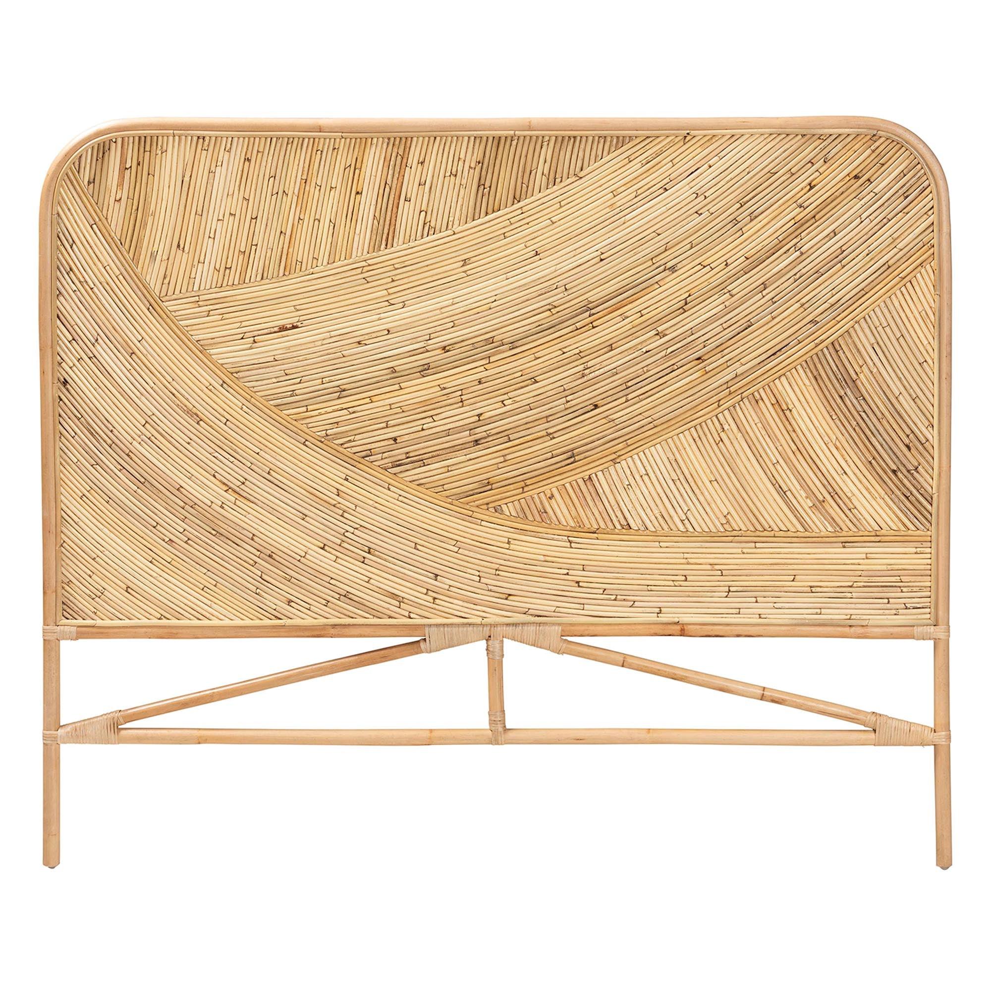 Bali & Pari Delphi Modern Bohemian Rattan Standalone Headboard