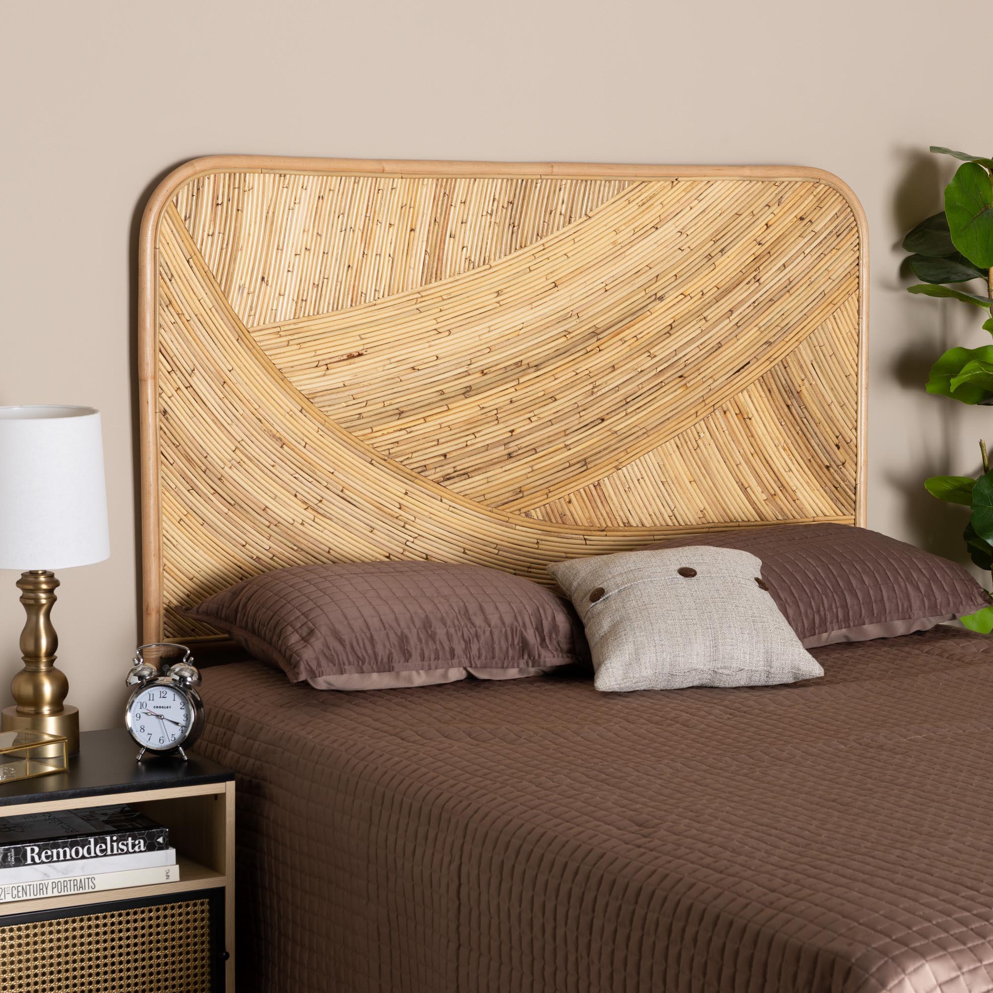 Bali & Pari Delphi Modern Bohemian Rattan Standalone Headboard