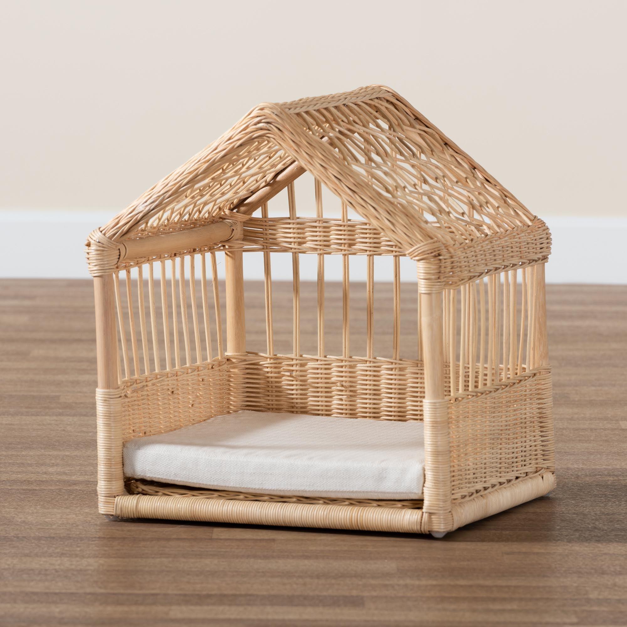 bali & pari Pieta Modern Bohemian Rattan Pet Bed