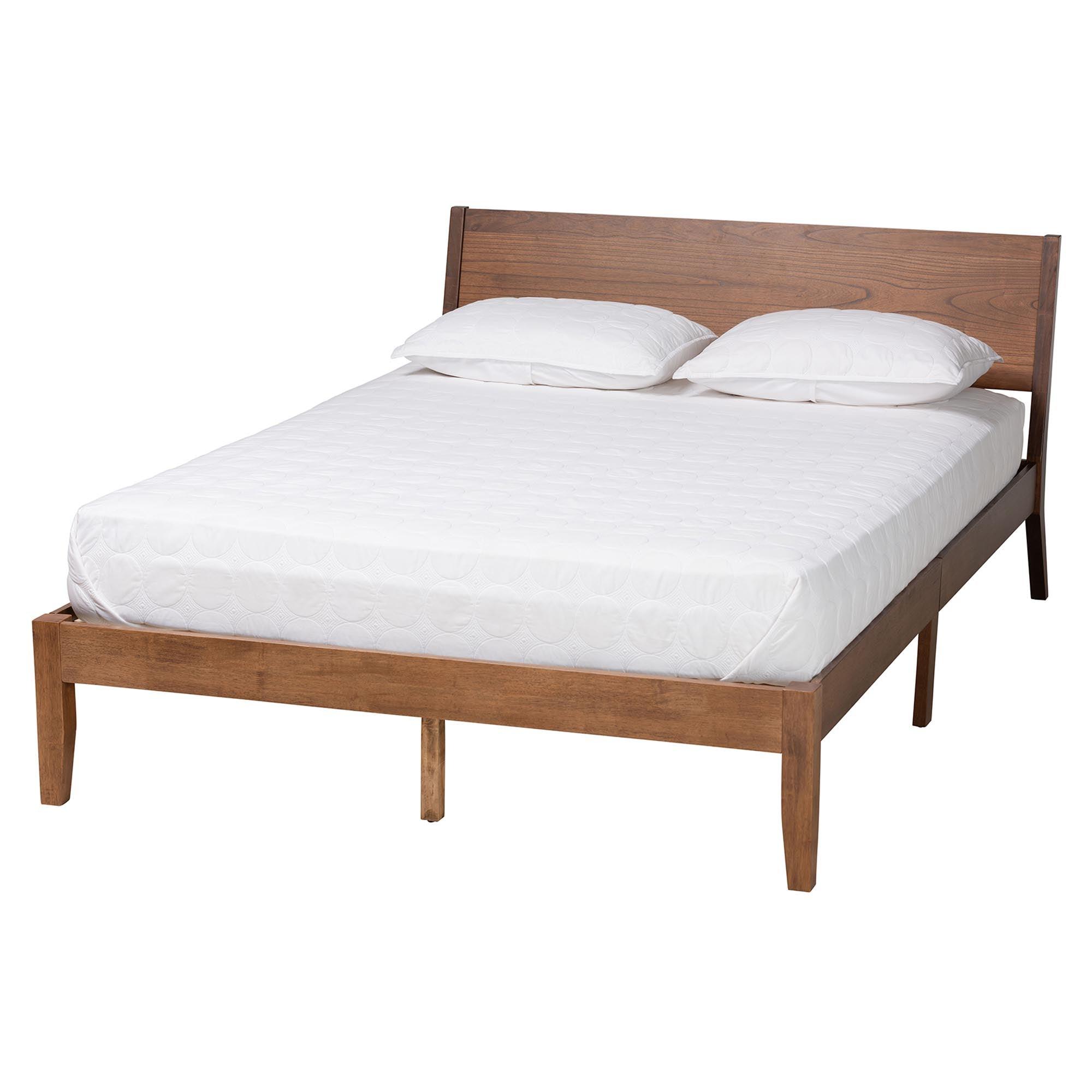 Salvatore Mid-Century Modern Finished Wood Platform Bed