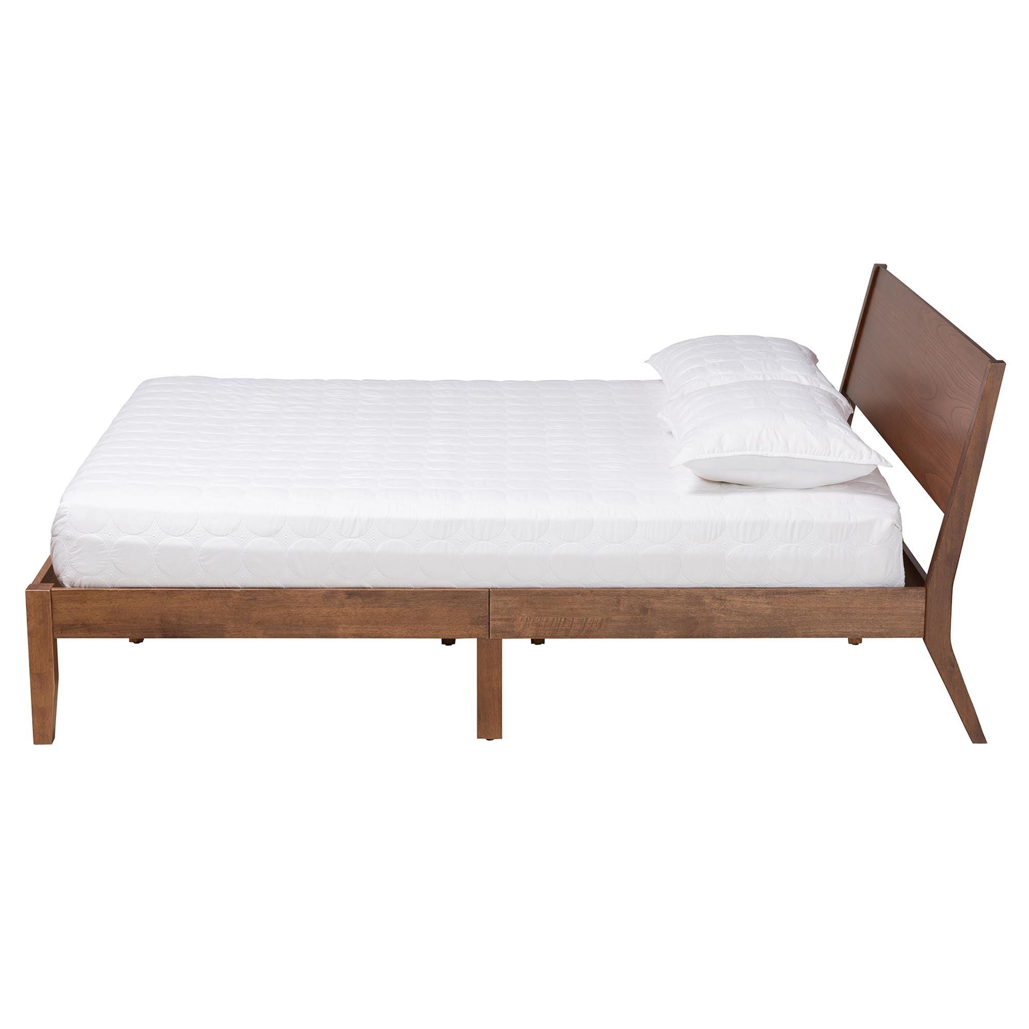 Salvatore Mid-Century Modern Finished Wood Platform Bed