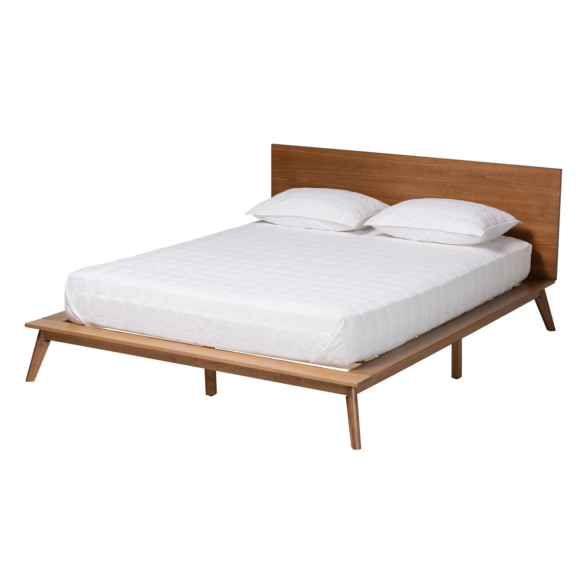 Wheatley Mid-Century Modern Finished Wood Platform Bed