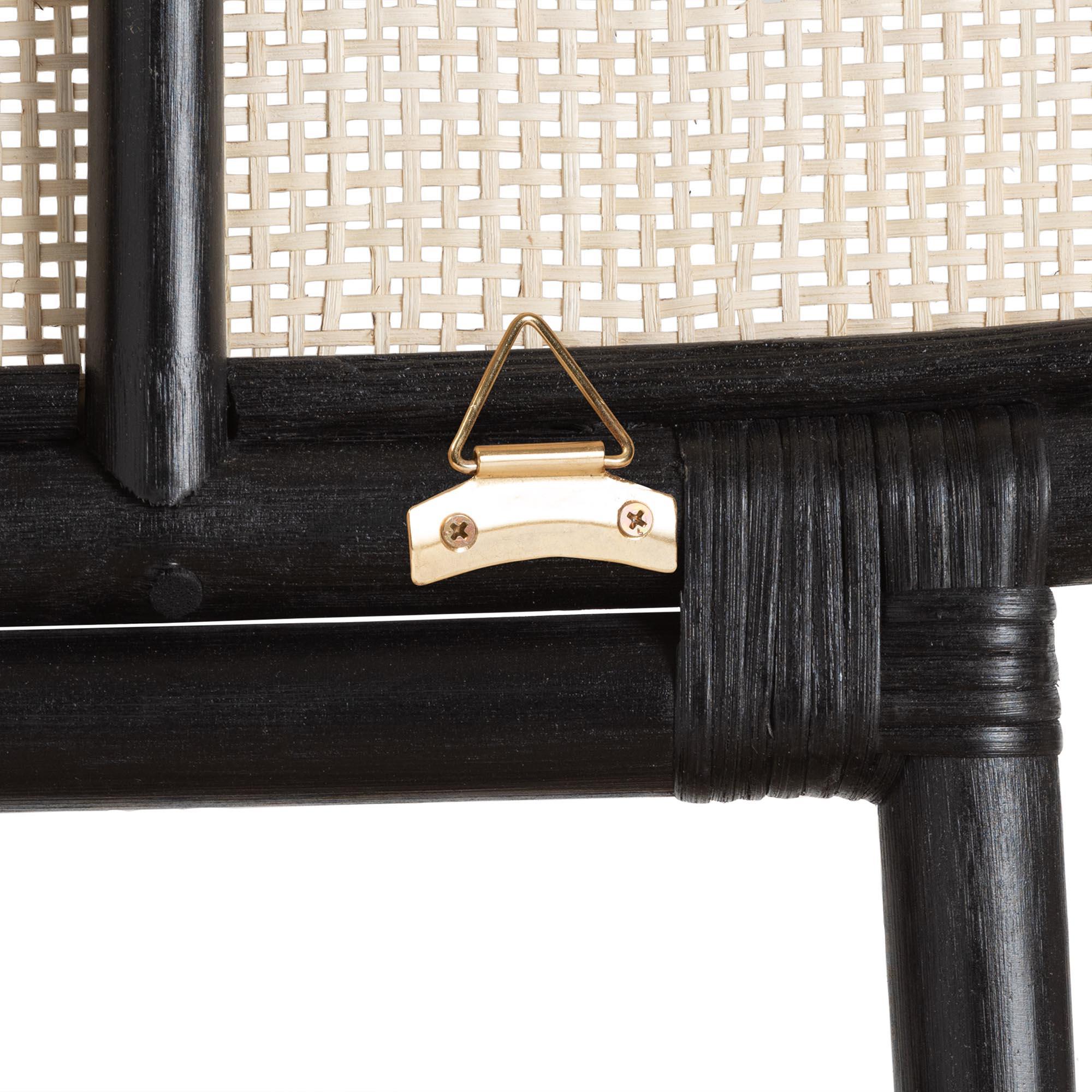 Bali & Pari Reegan Modern Bohemian Two-Tone and Rattan Standalone Headboard