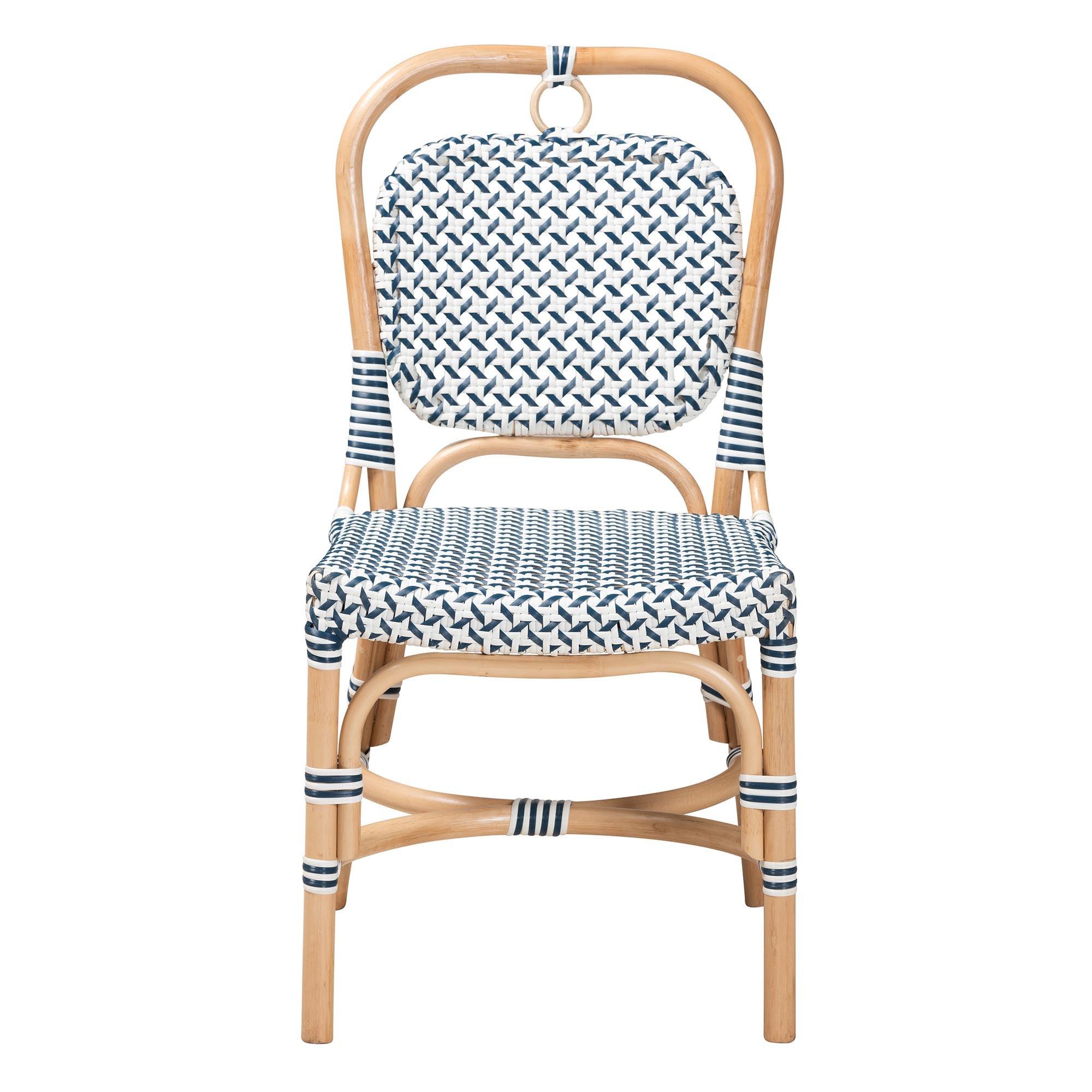 Bali & Pari Luciana Modern French and Weaving Rattan Bistro Chair