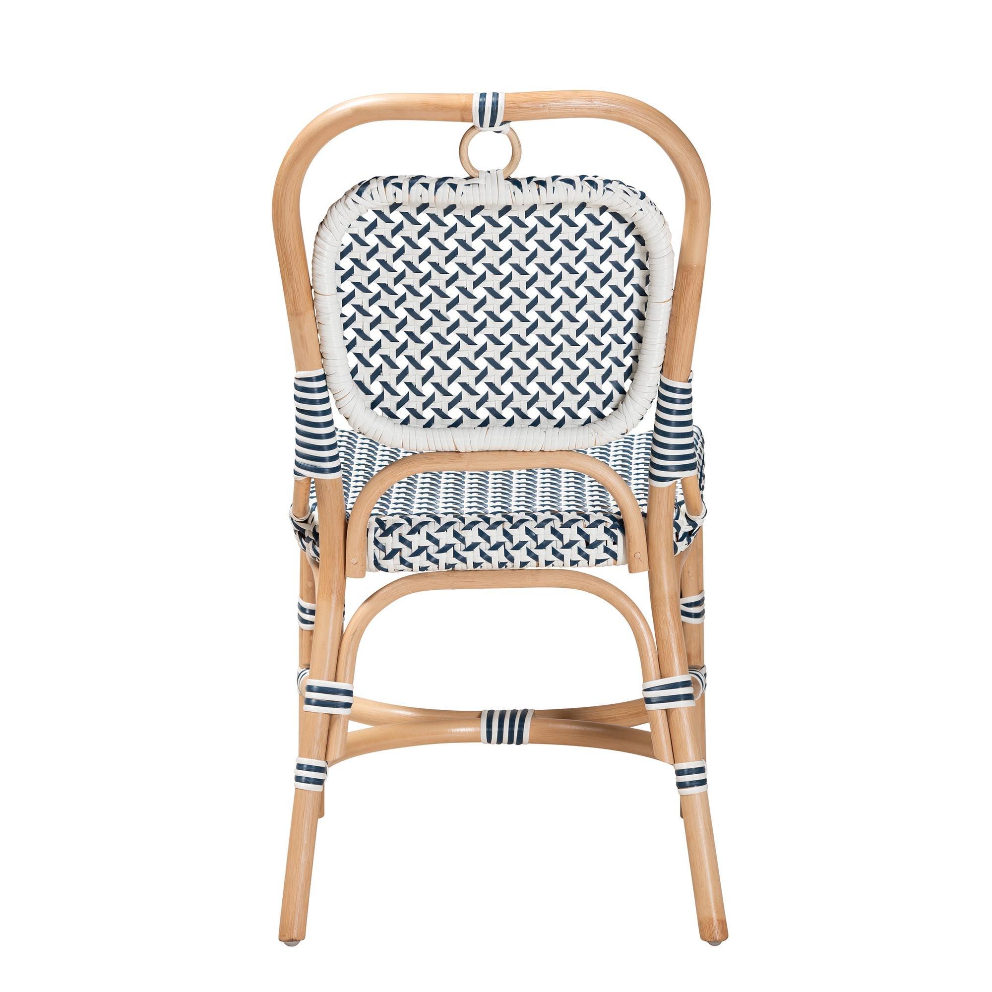 Bali & Pari Luciana Modern French and Weaving Rattan Bistro Chair