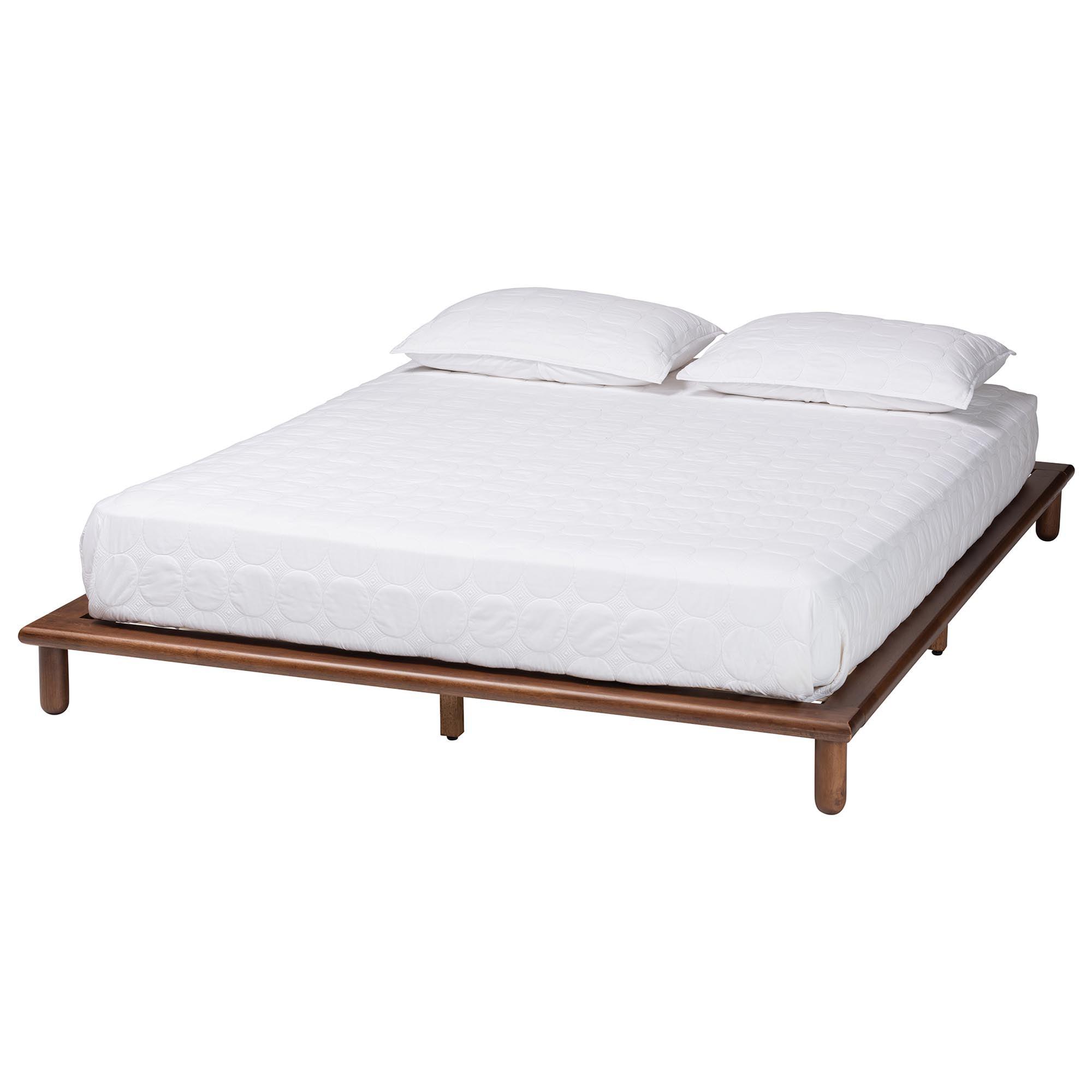 Alivia Mid-Century Modern Finished Wood Bed