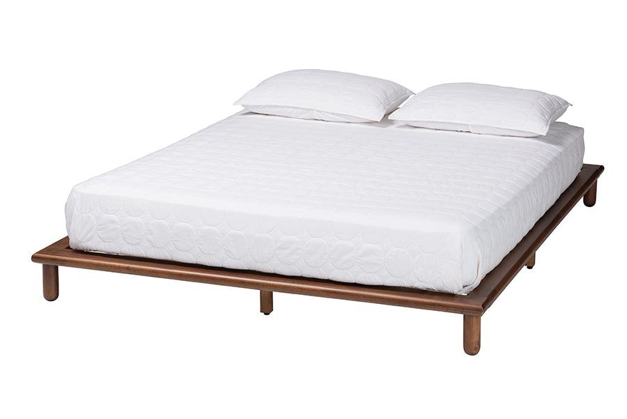 Alivia Mid-Century Modern Finished Wood Bed