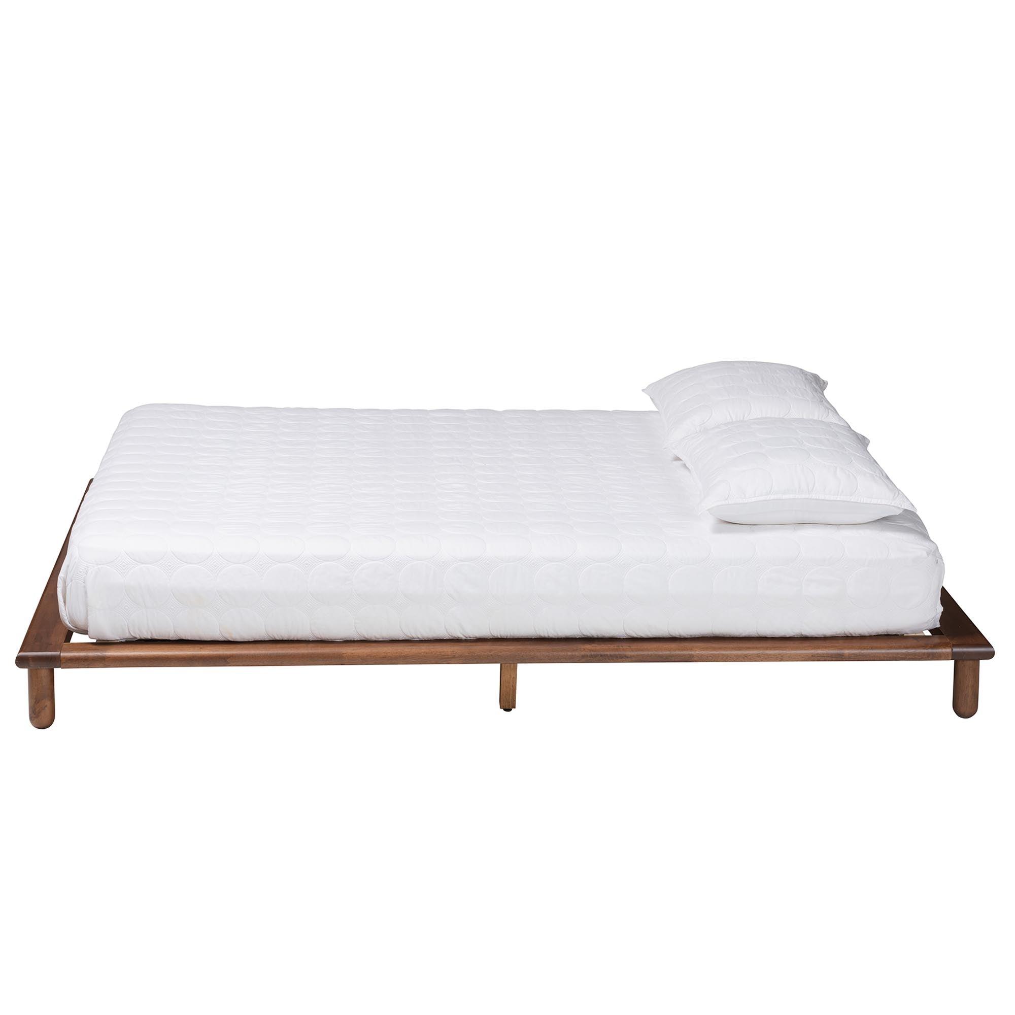 Alivia Mid-Century Modern Finished Wood Bed