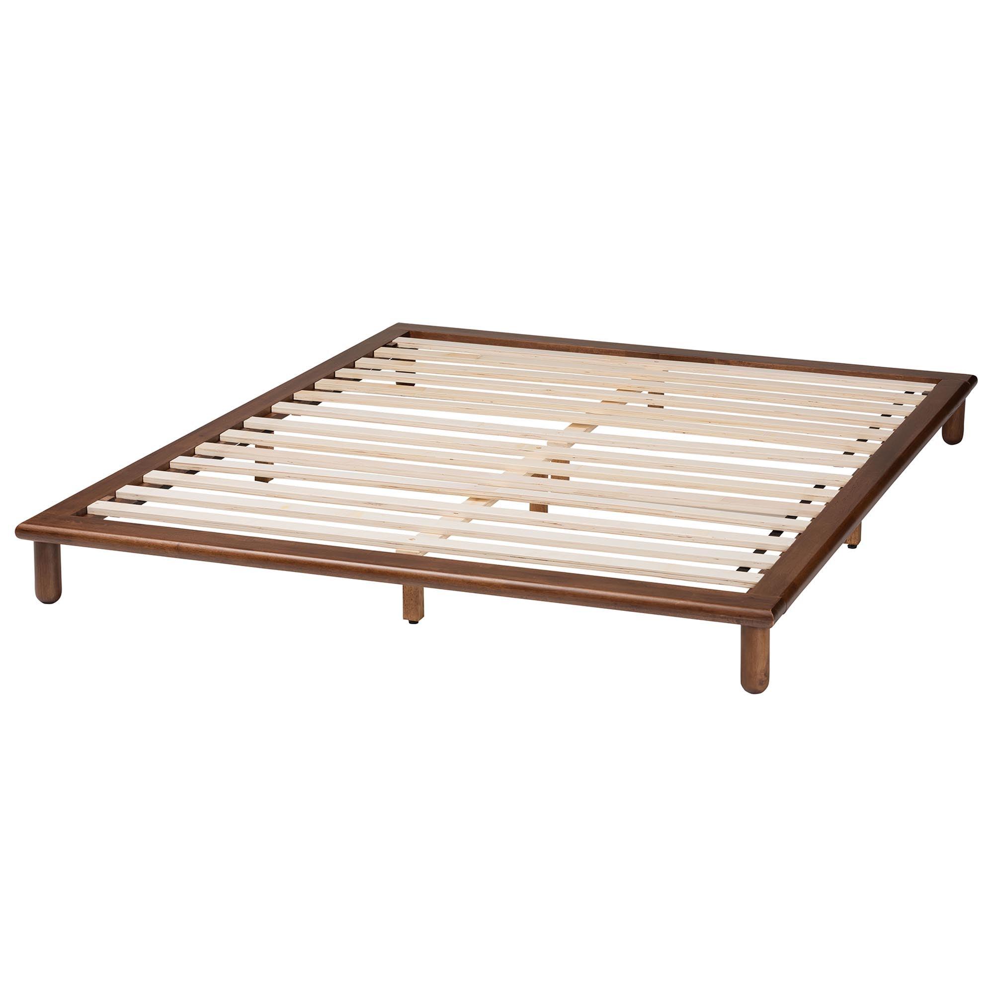 Alivia Mid-Century Modern Finished Wood Bed
