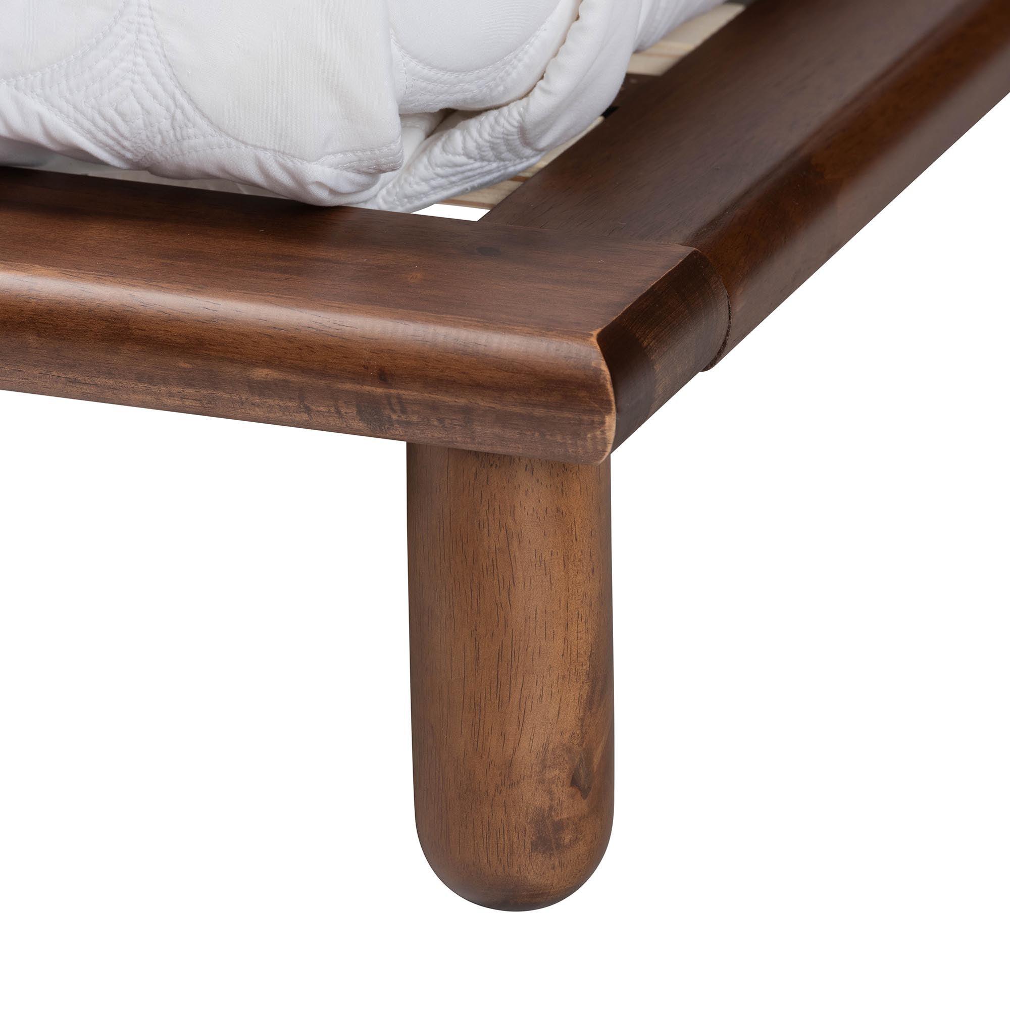 Alivia Mid-Century Modern Finished Wood Bed