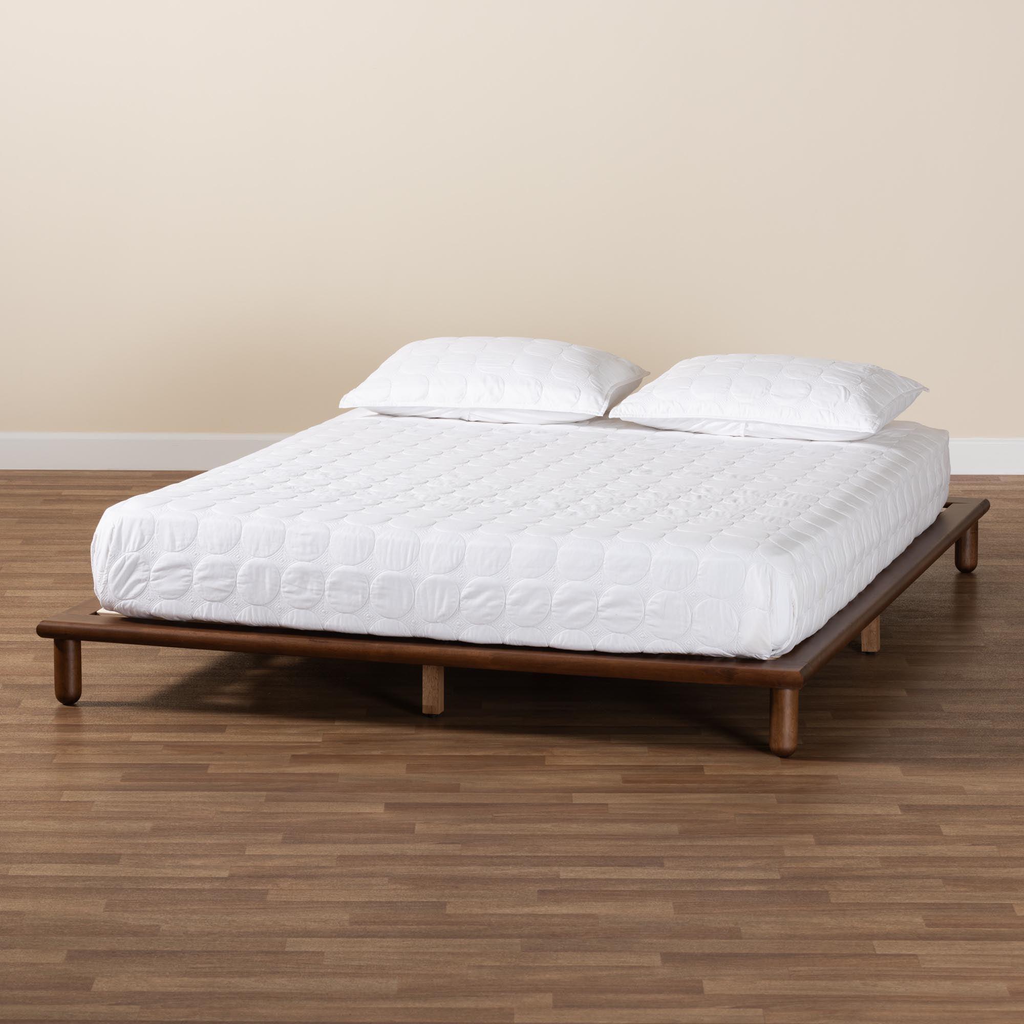 Alivia Mid-Century Modern Finished Wood Bed