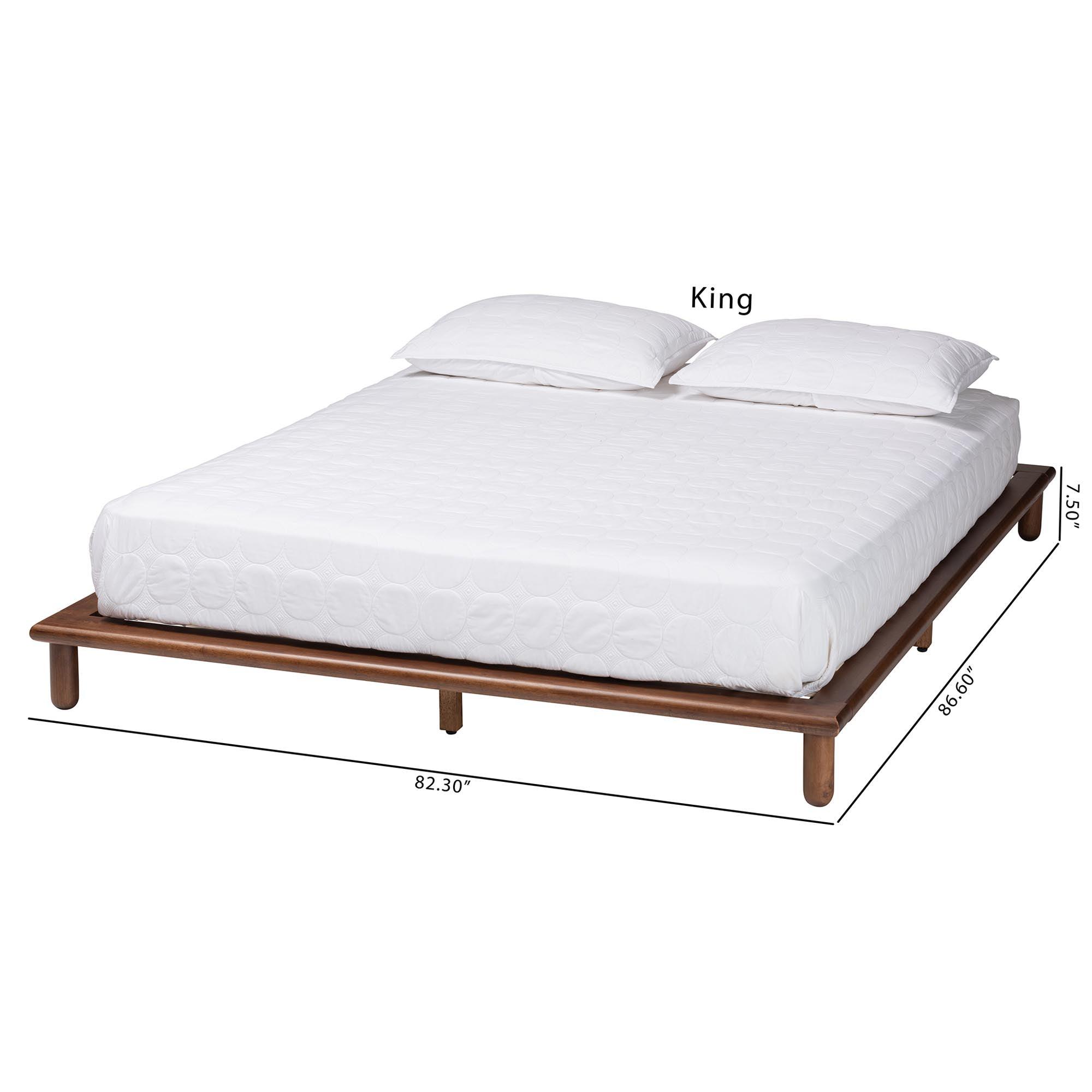 Alivia Mid-Century Modern Finished Wood Bed